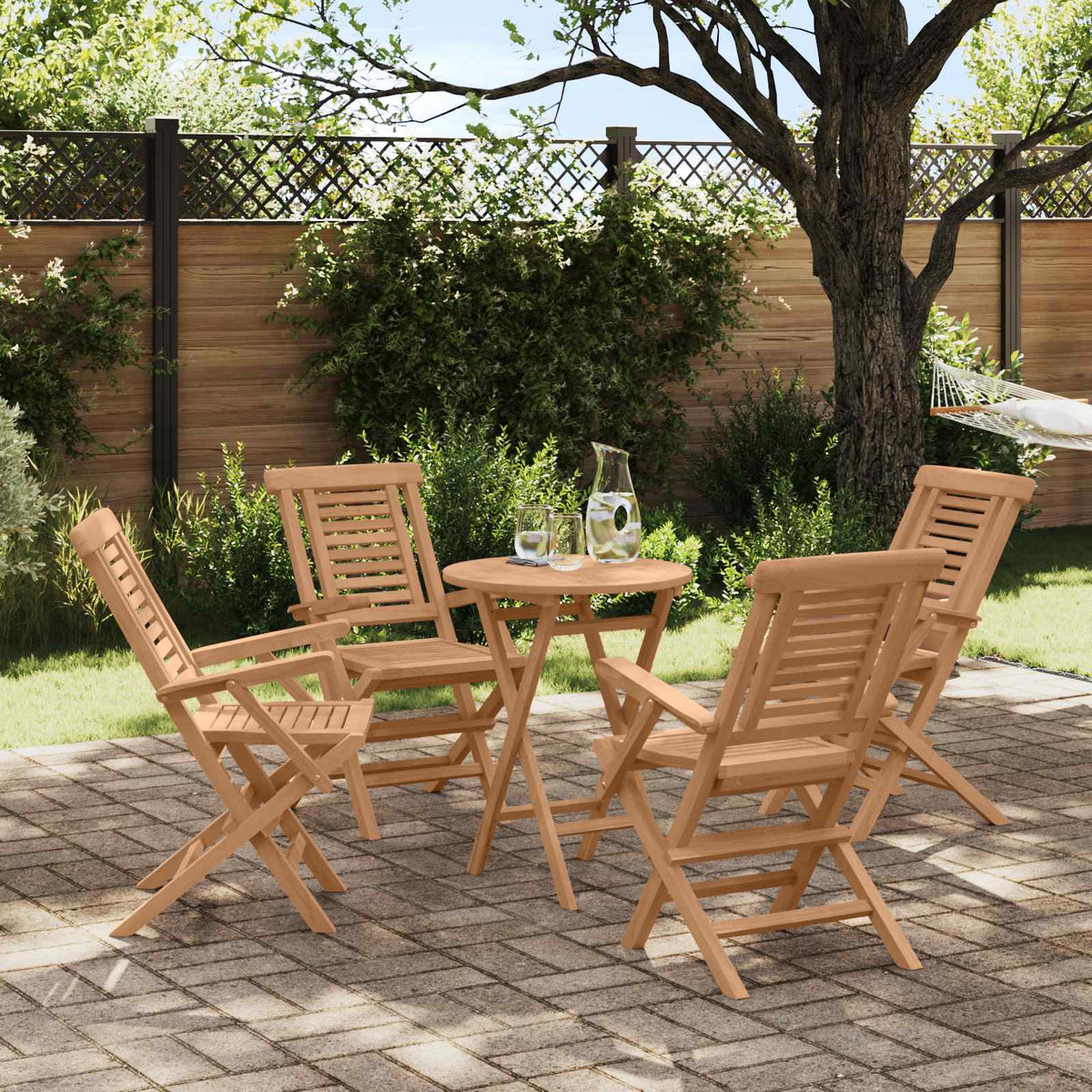 Garden Set 3 pcs Brown Solid Teak Wood
