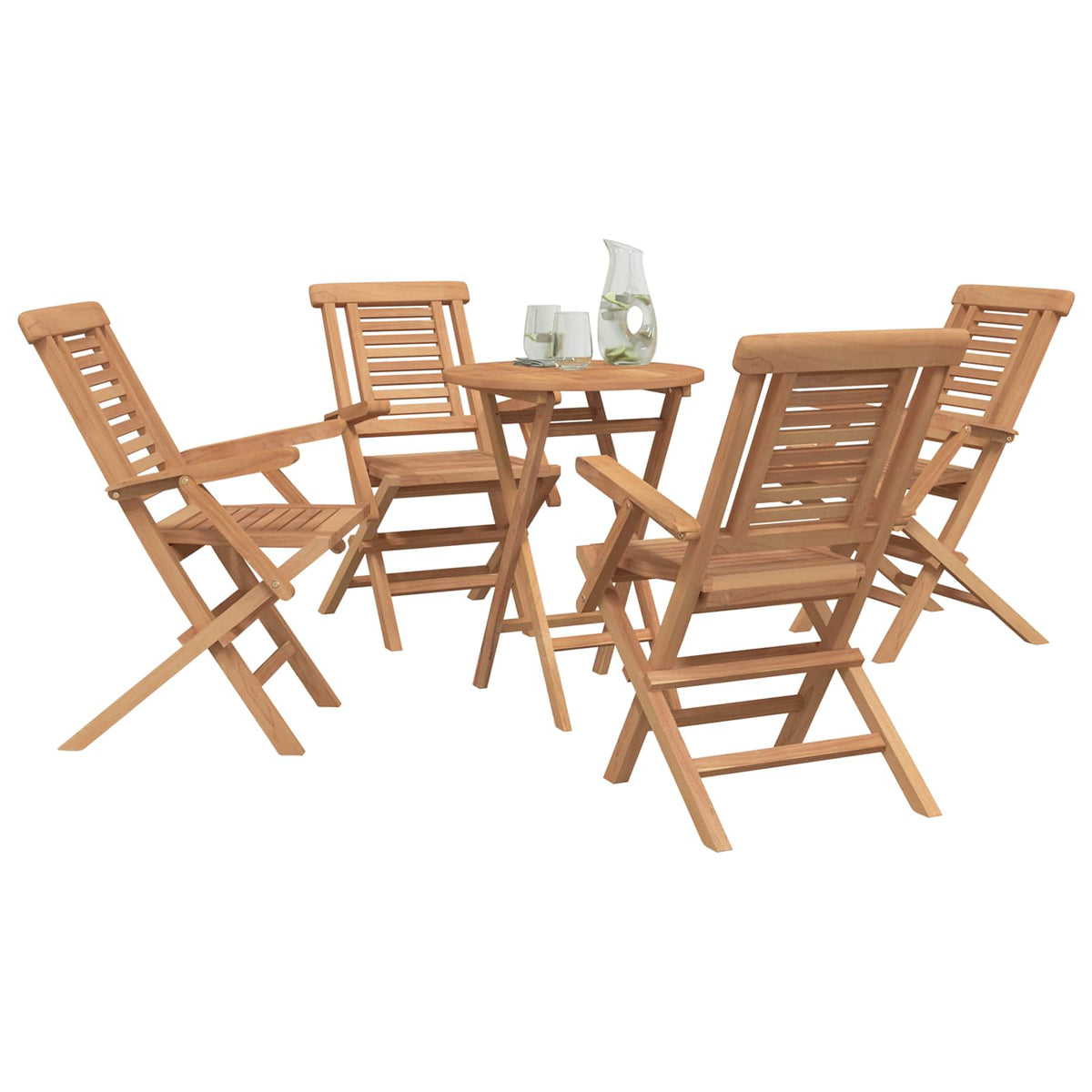 Garden Set 3 pcs Brown Solid Teak Wood