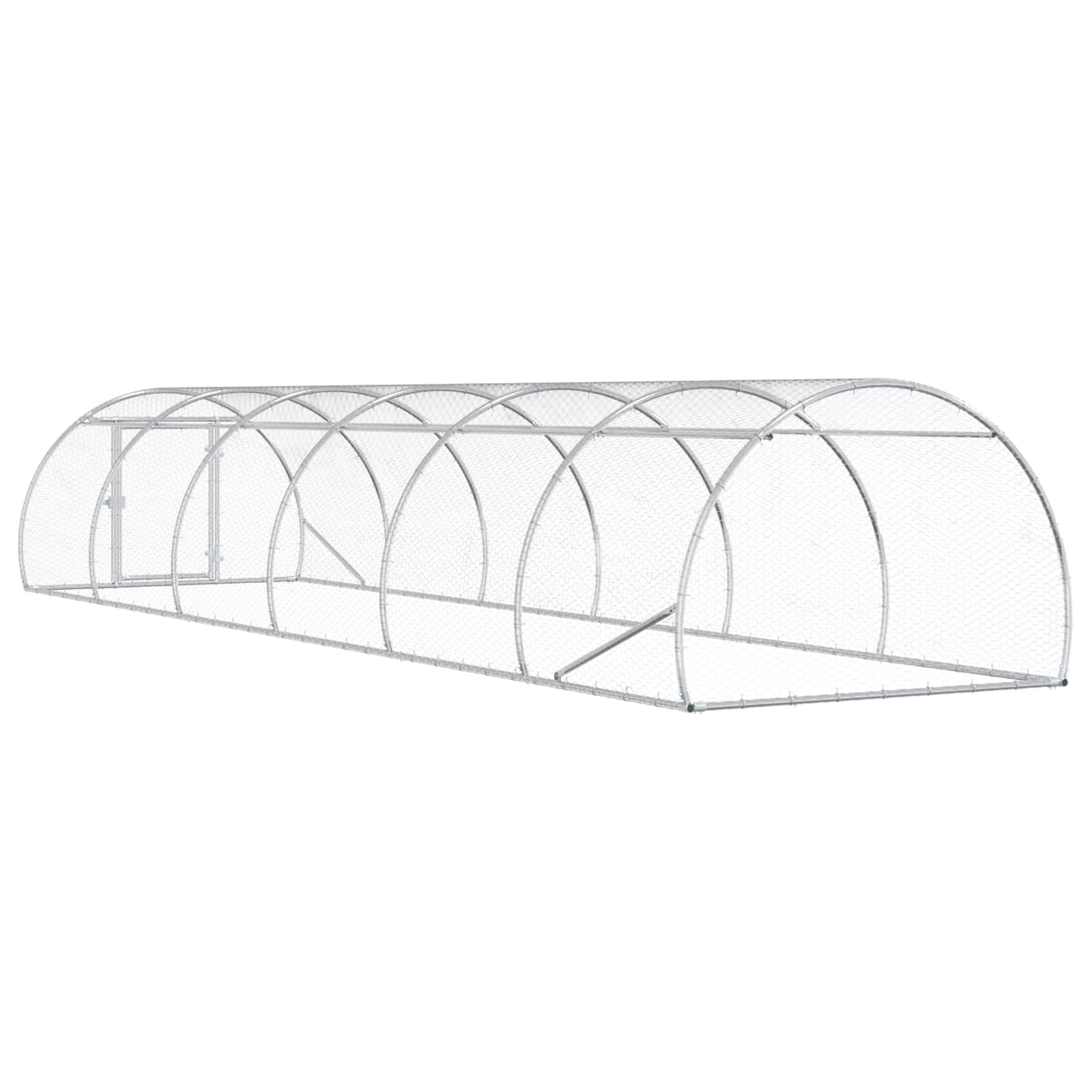 Chicken Coop Silver 600 x 150 x 100 cm Galvanised Steel