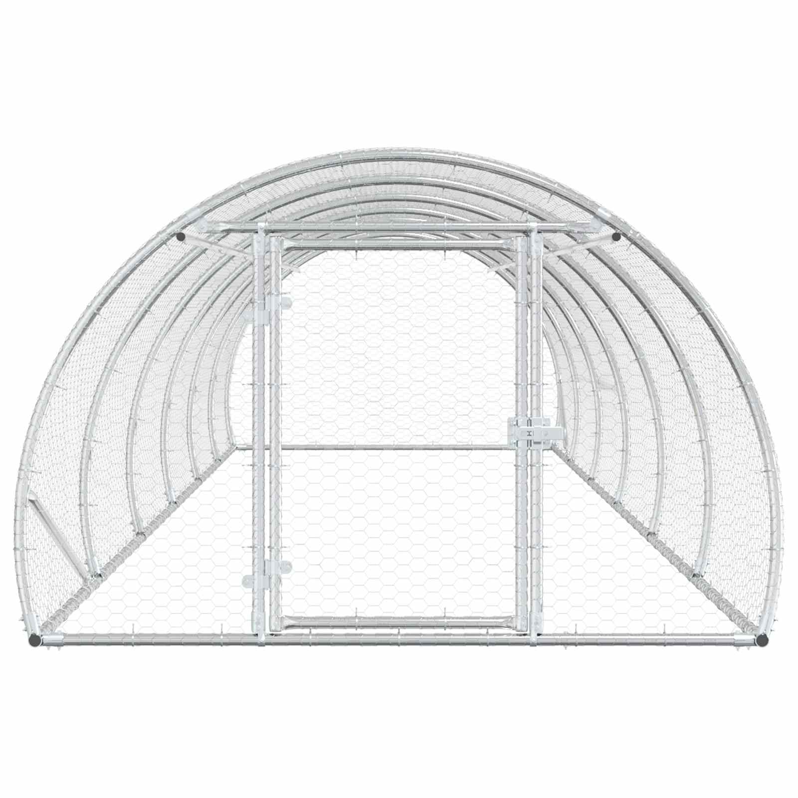 Chicken Coop Silver 600 x 150 x 100 cm Galvanised Steel