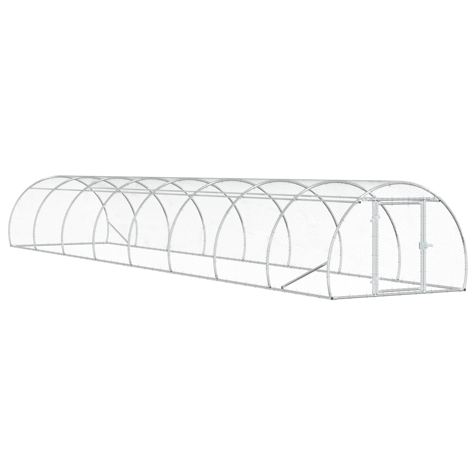 Chicken Coop Silver 800 x 150 x 100 cm Galvanised Steel