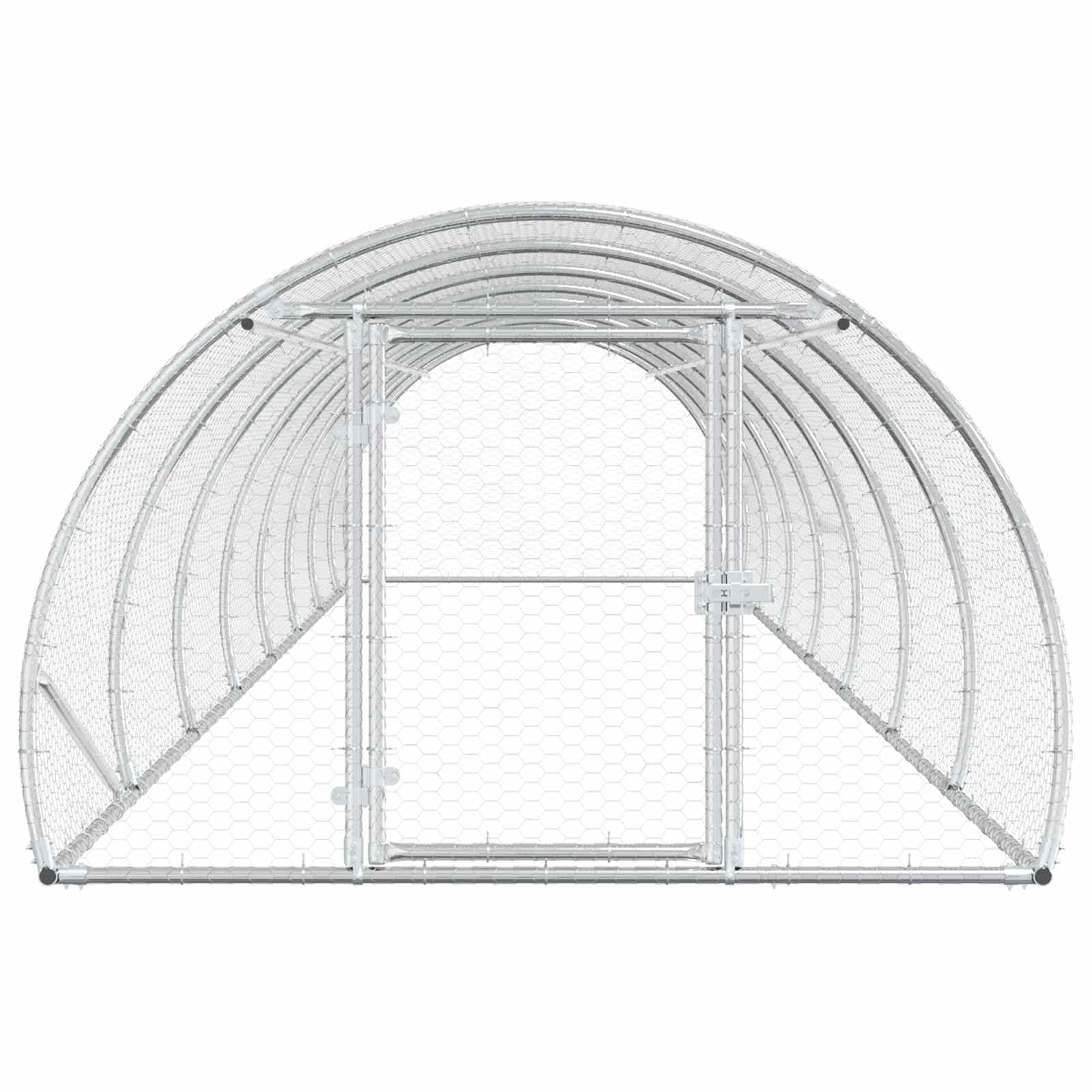 Chicken Coop Silver 800 x 150 x 100 cm Galvanised Steel