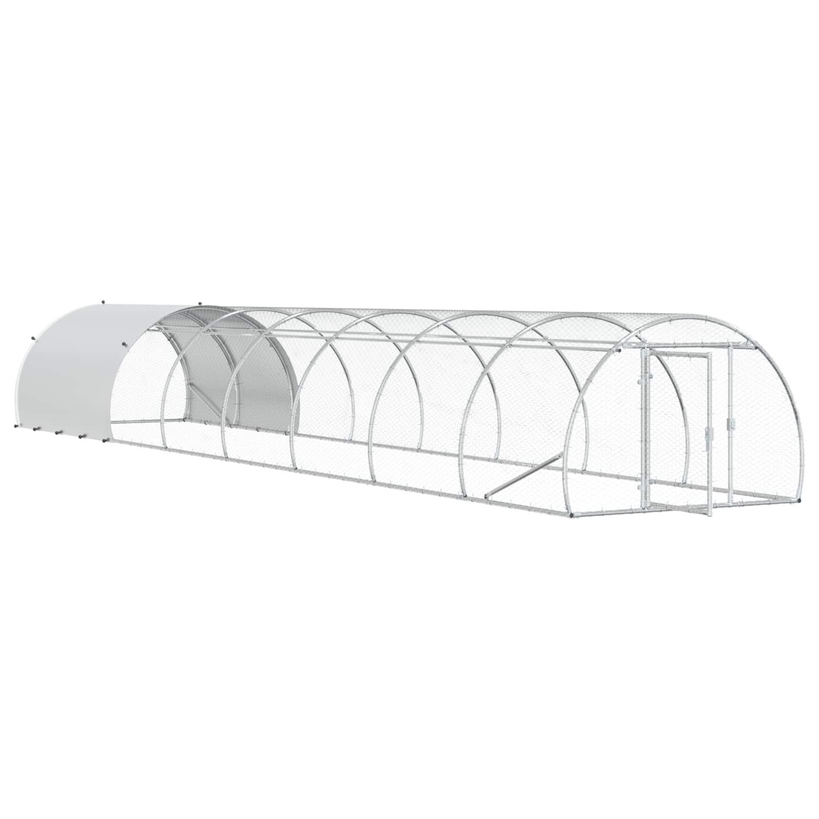Chicken Coop Silver 800 x 150 x 100 cm Galvanised Steel