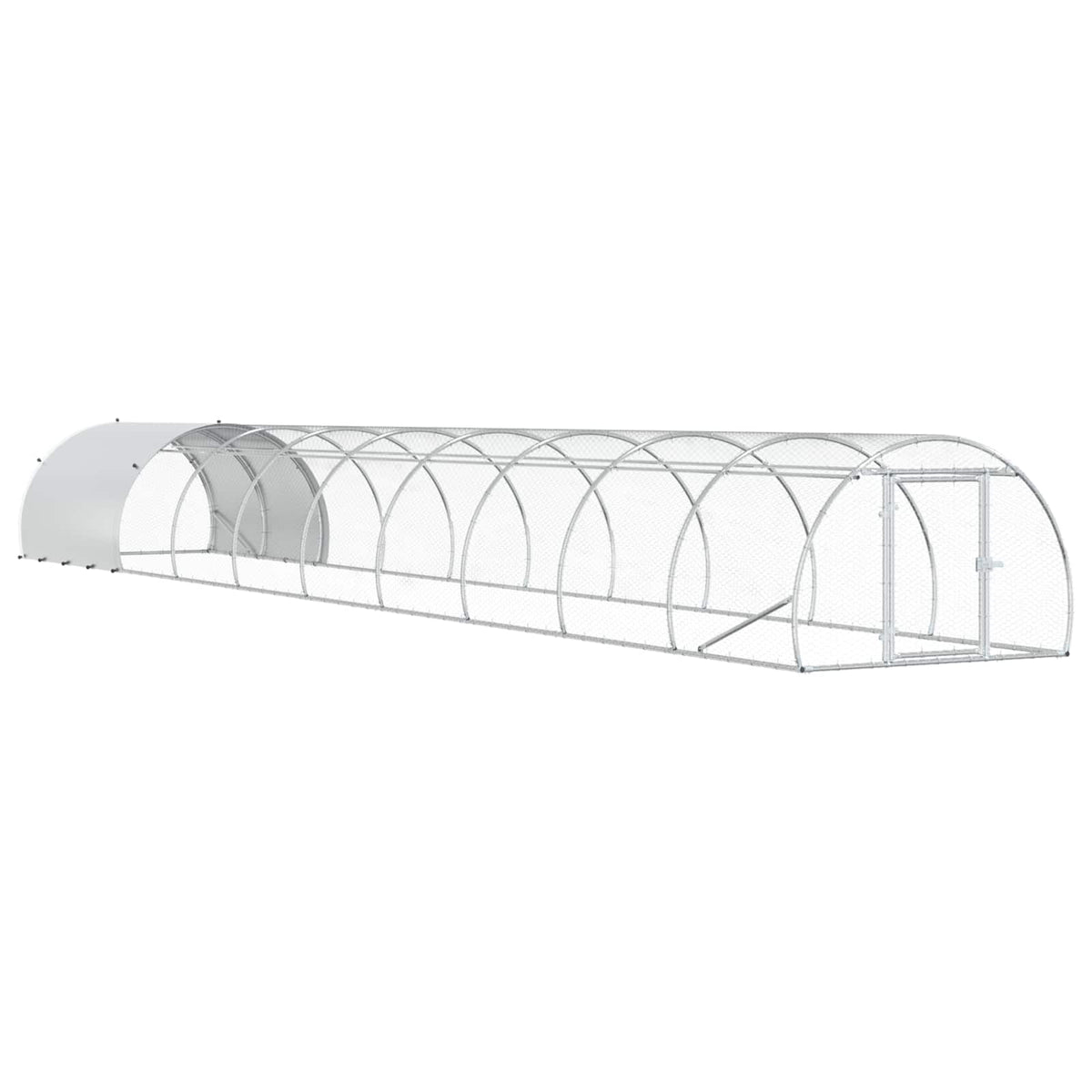 Chicken Coop Silver 1000 x 150 x 100 cm Galvanised Steel