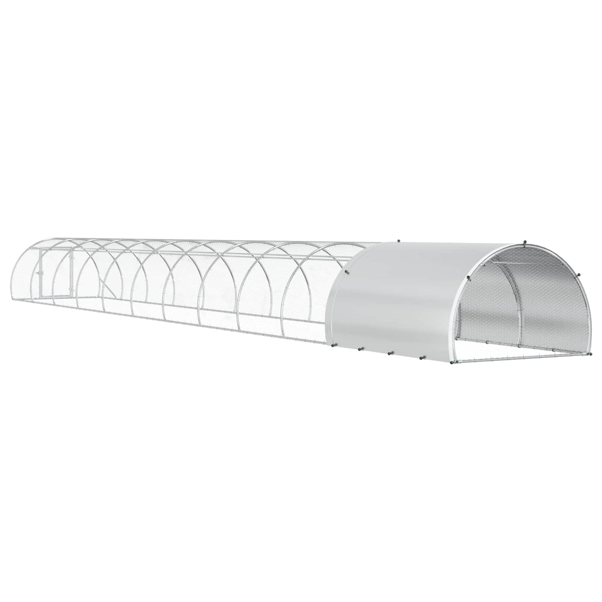 Chicken Coop Silver 1200 x 150 x 100 cm Galvanised Steel