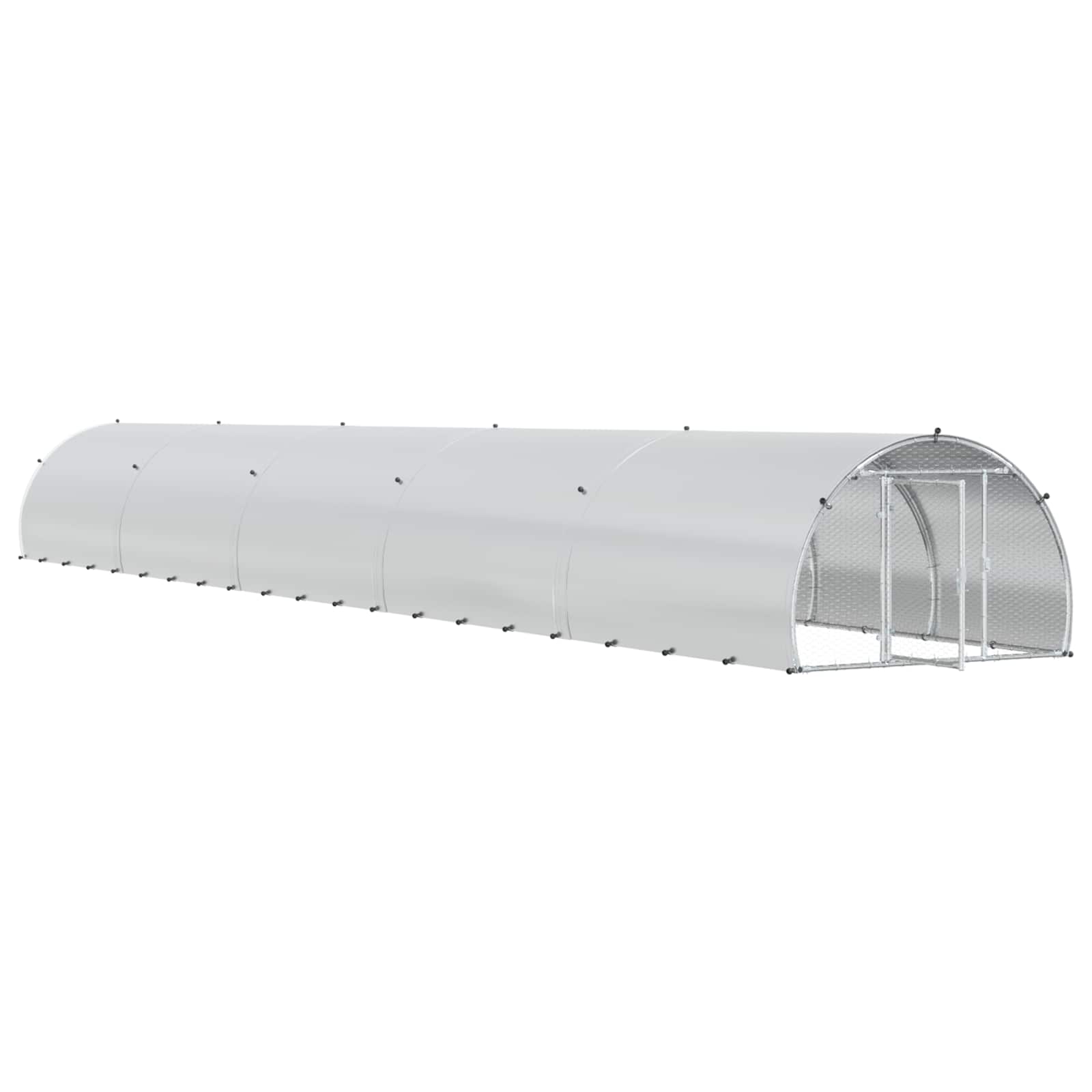 Chicken Coop Silver 1000 x 150 x 100 cm Galvanised Steel