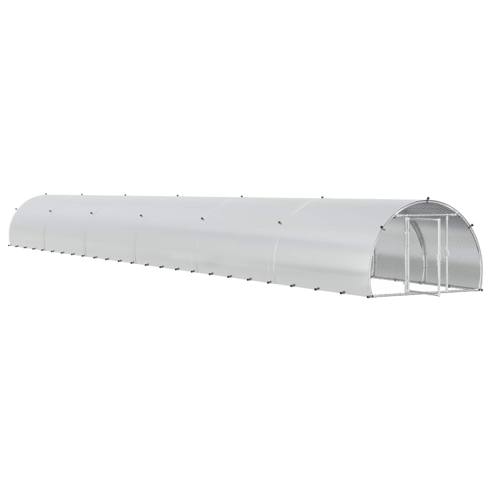 Chicken Coop Silver 1200 x 150 x 100 cm Galvanised Steel