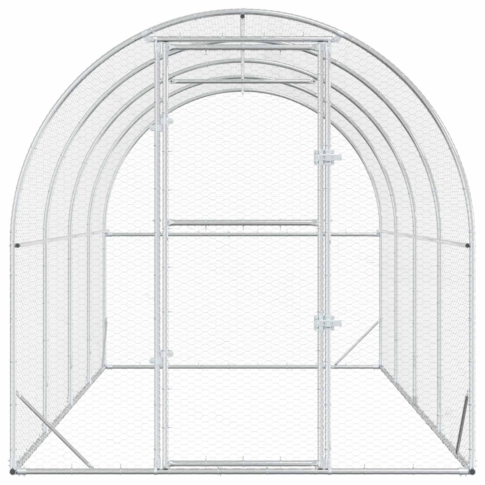 Chicken Coop Silver 400 x 200 x 200 cm Galvanised Steel