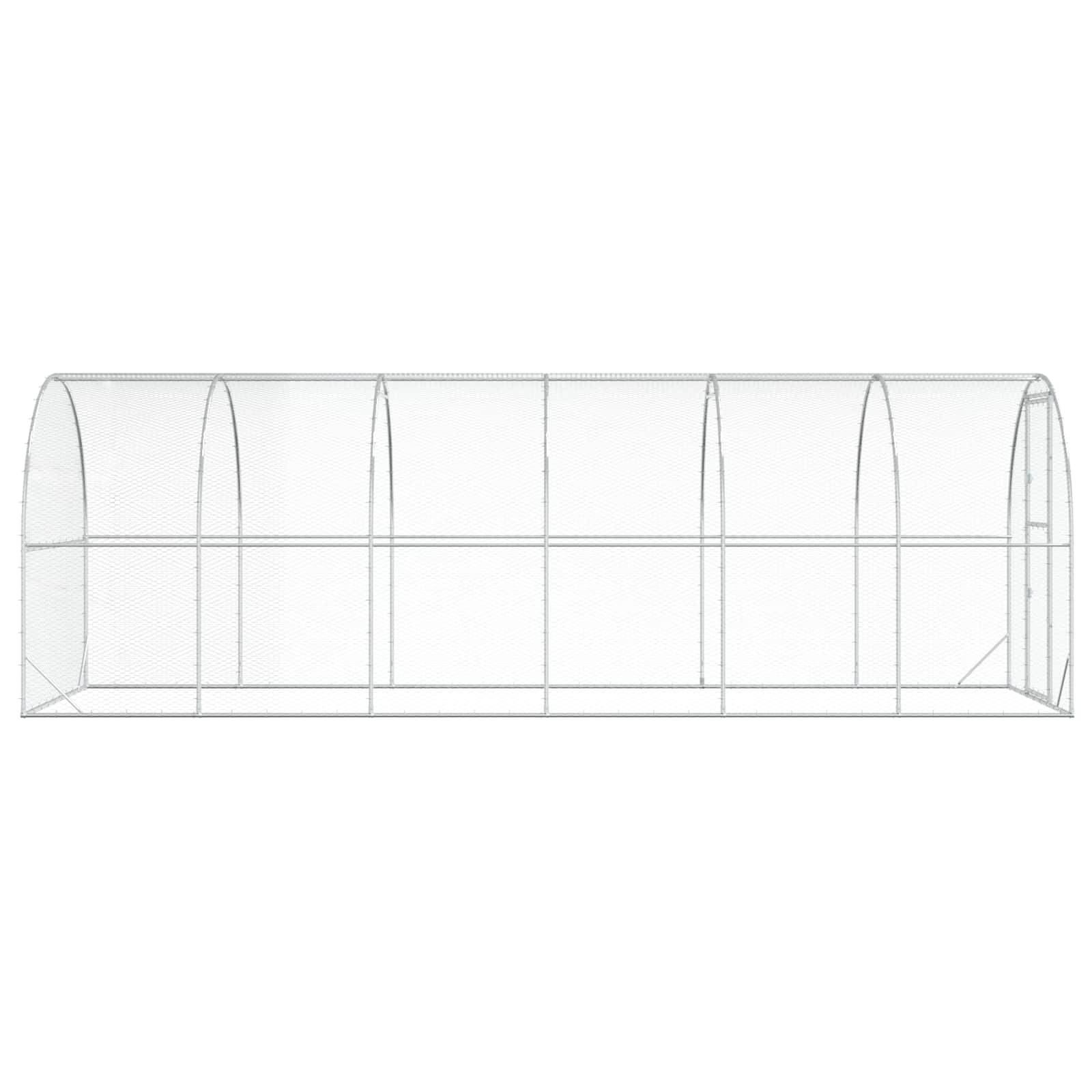 Chicken Coop Silver 600 x 200 x 200 cm Galvanised Steel