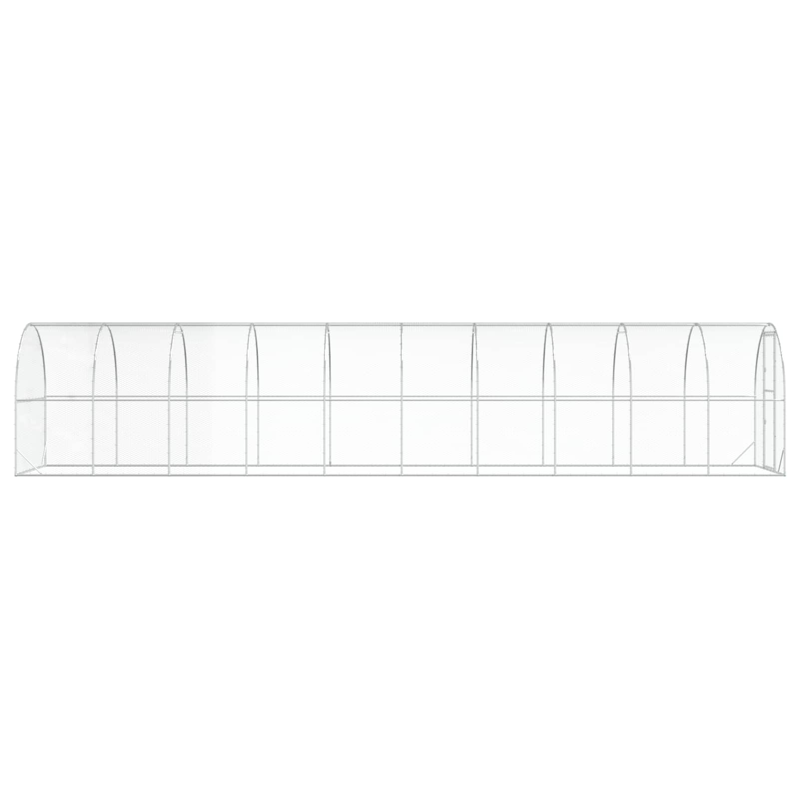 Chicken Coop Silver 1000 x 200 x 200 cm Galvanised Steel