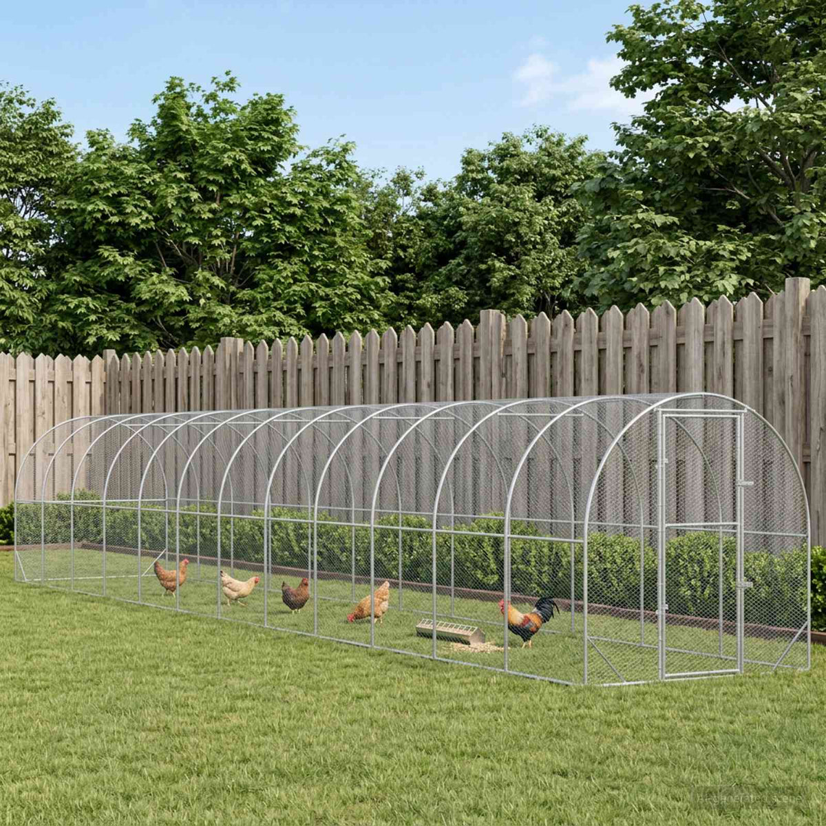 Chicken Coop Silver 1200 x 200 x 200 cm Galvanised Steel