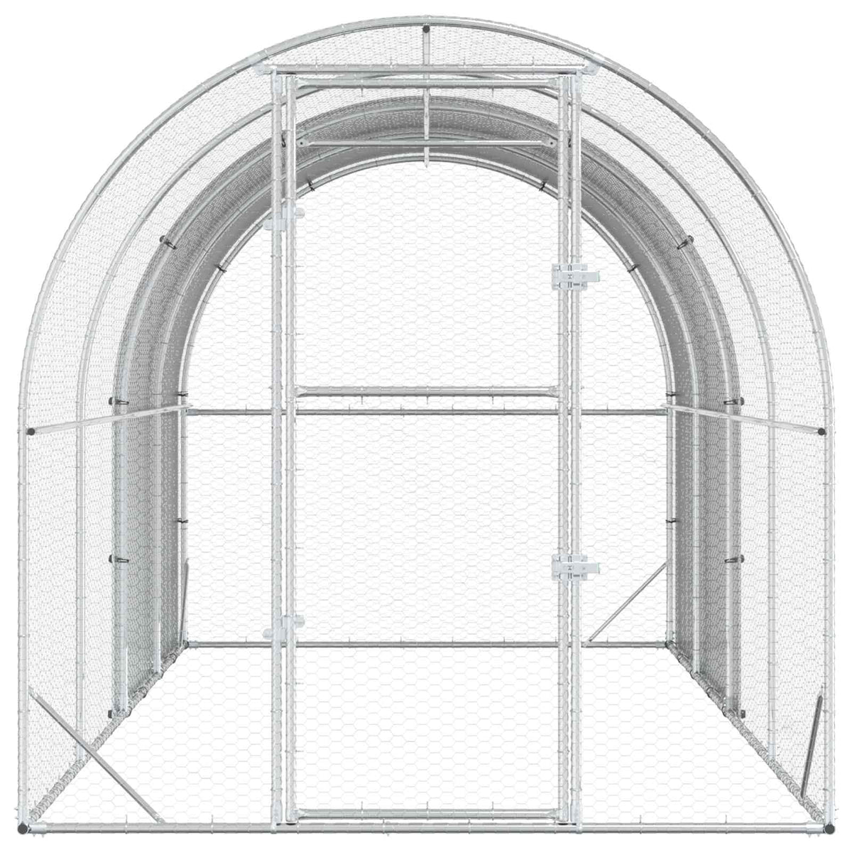 Chicken Coop Silver 400 x 200 x 200 cm Galvanised Steel