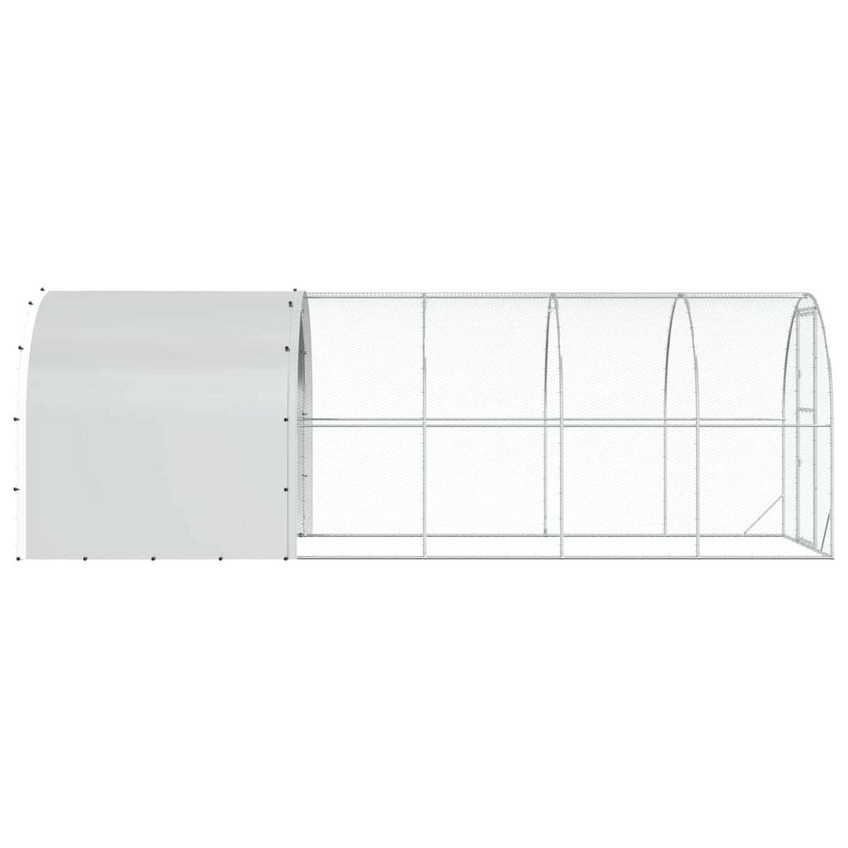 Chicken Coop Silver 600 x 200 x 200 cm Galvanised Steel