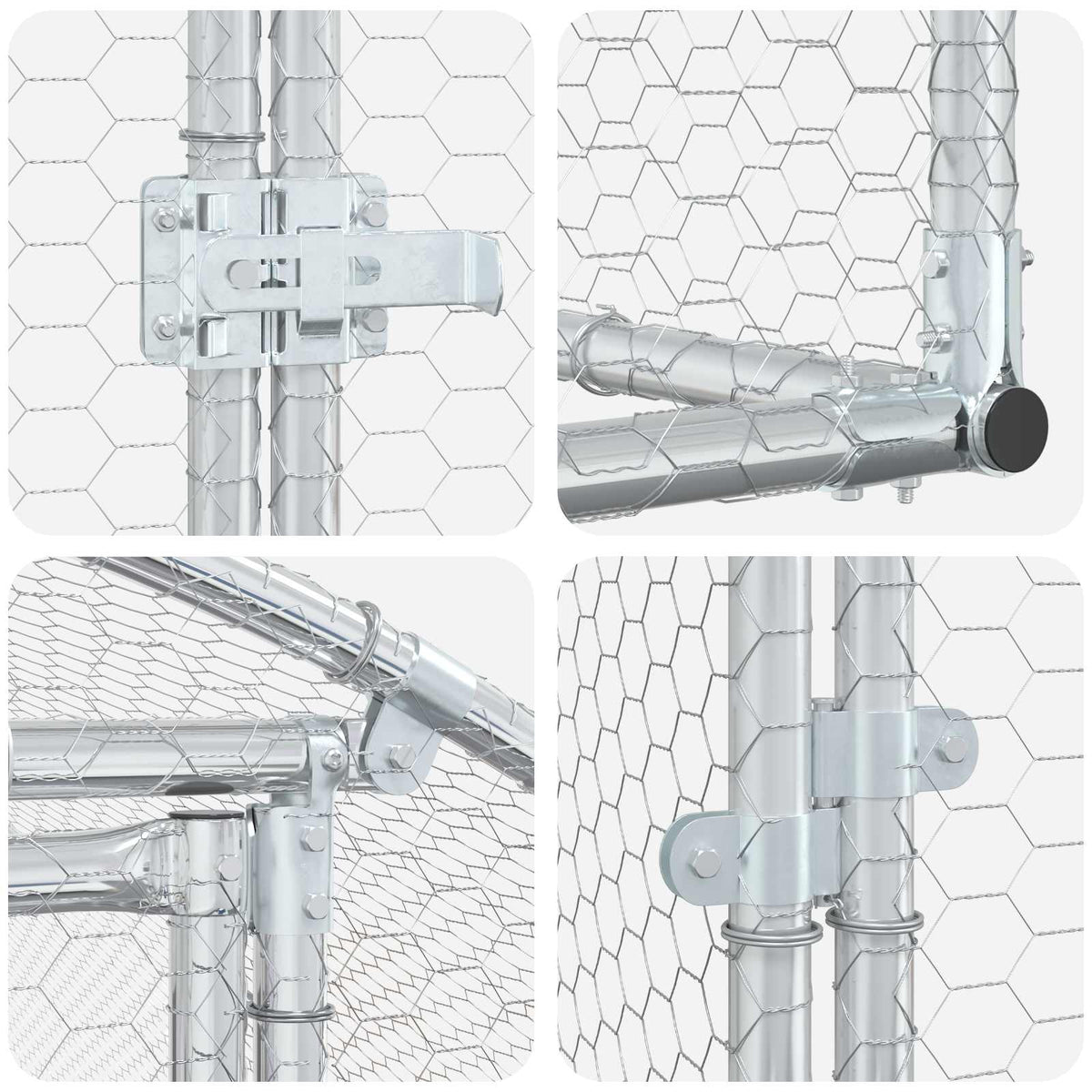 Chicken Coop Silver 1200 x 200 x 200 cm Galvanised Steel