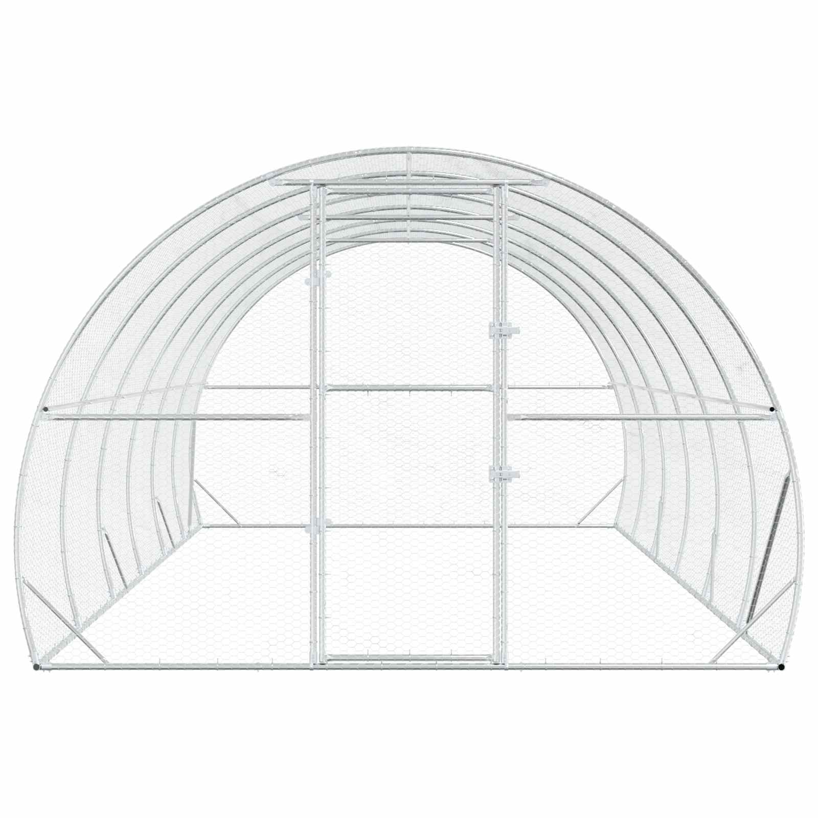 Chicken Coop Silver 600 x 300 x 200 cm Galvanised Steel