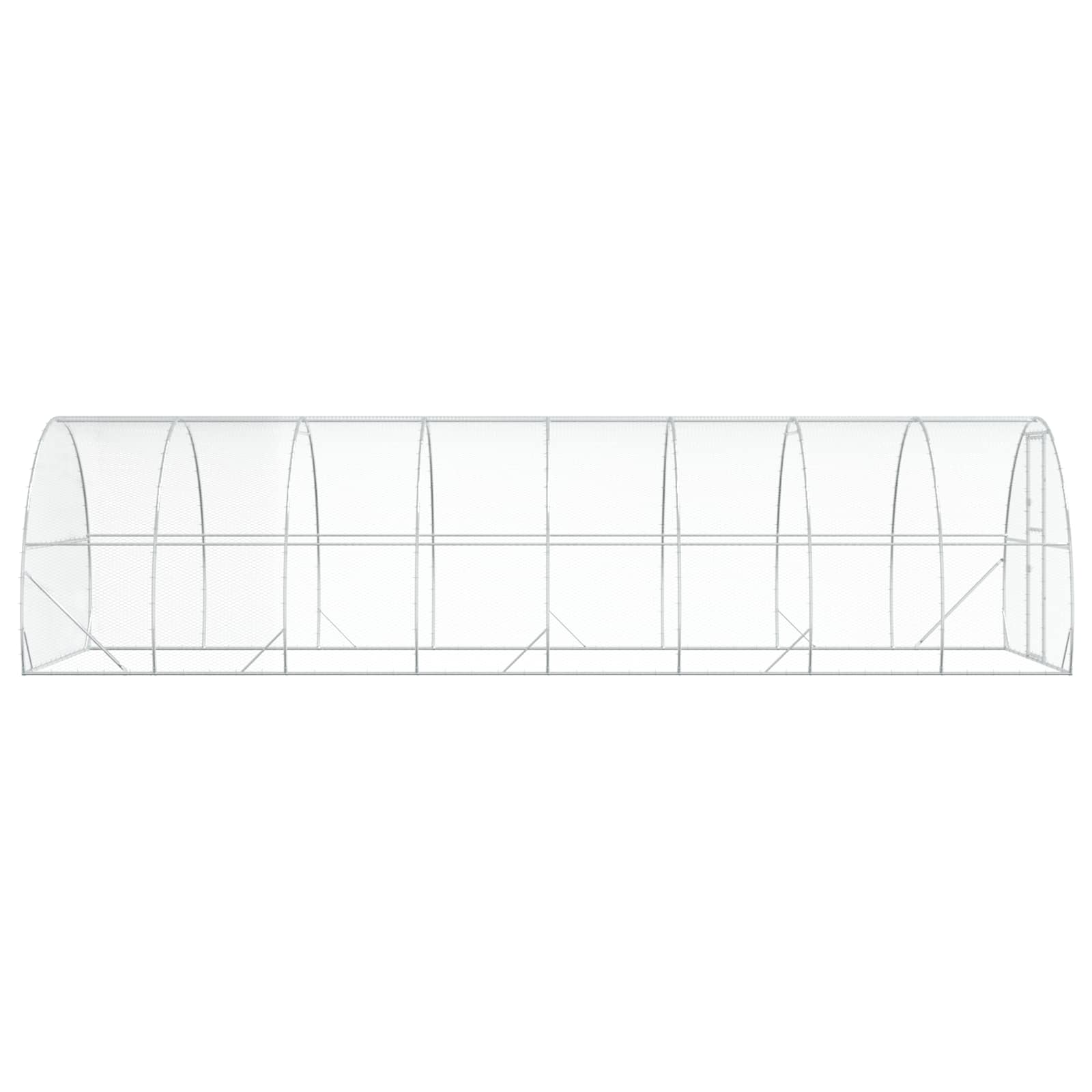 Chicken Coop Silver 800 x 300 x 200 cm Galvanised Steel