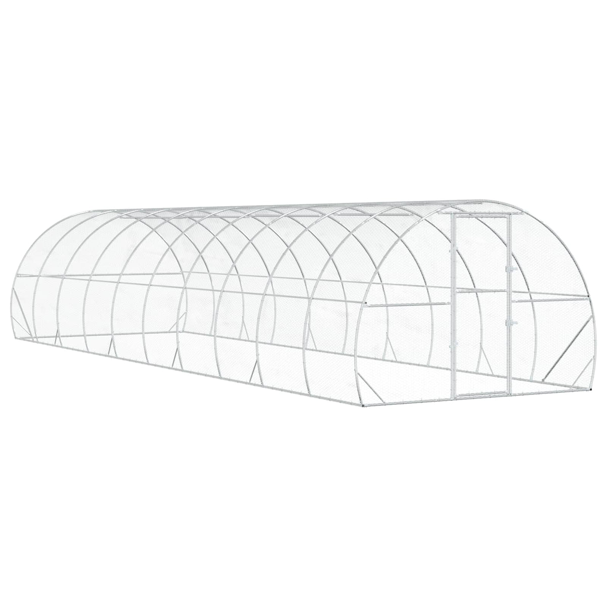 Chicken Coop Silver 1000 x 300 x 200 cm Galvanised Steel