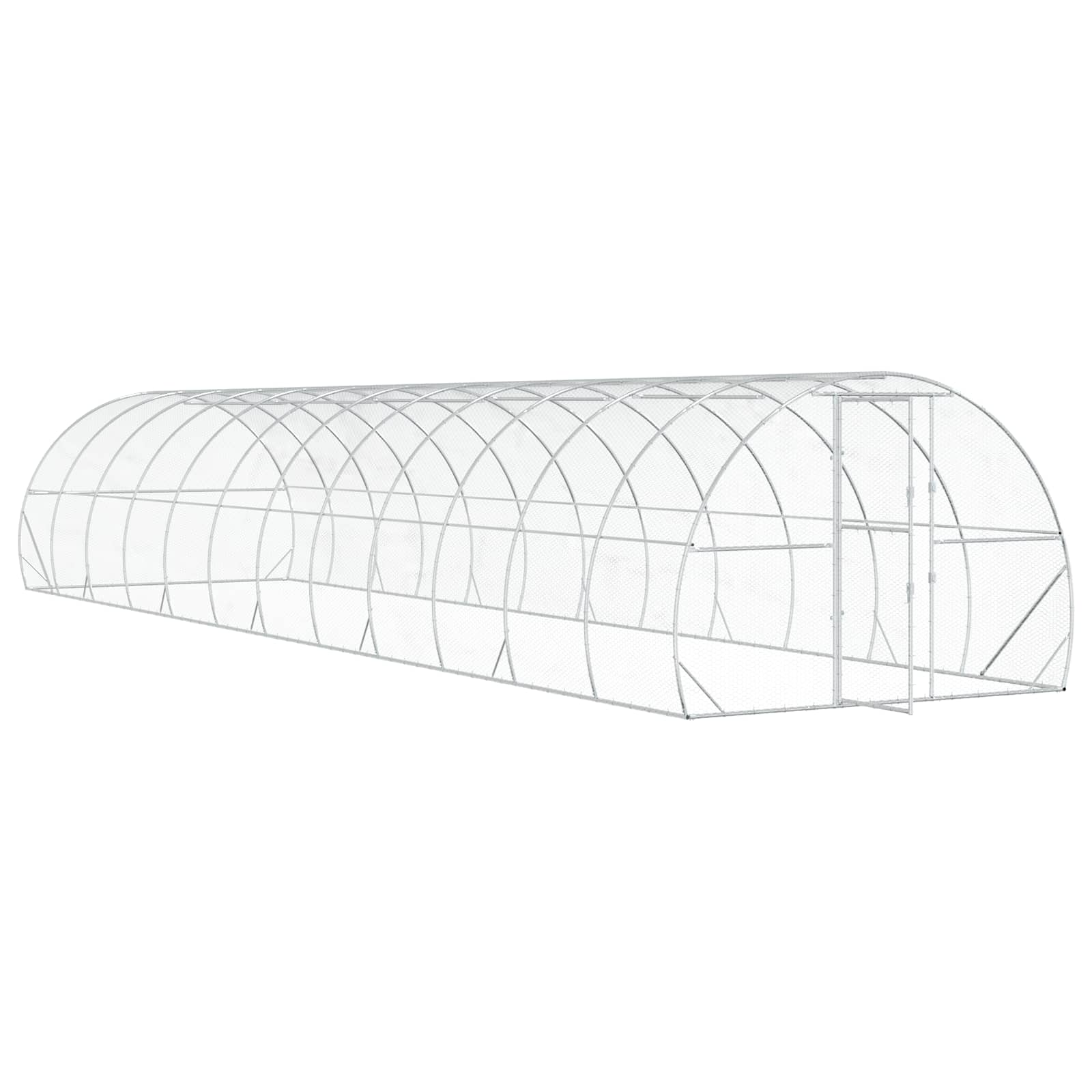 Chicken Coop Silver 1200 x 300 x 200 cm Galvanised Steel