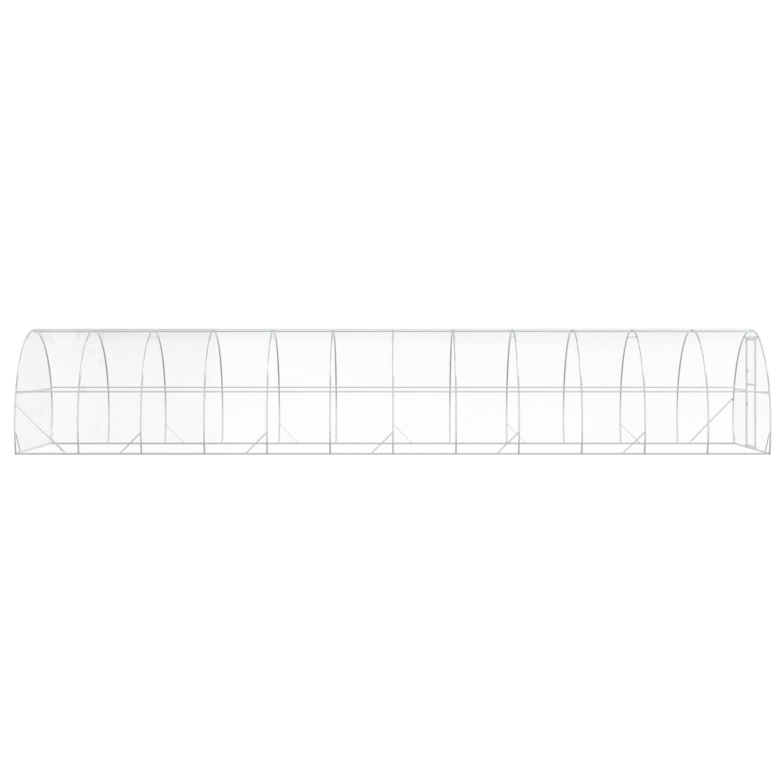 Chicken Coop Silver 1200 x 300 x 200 cm Galvanised Steel