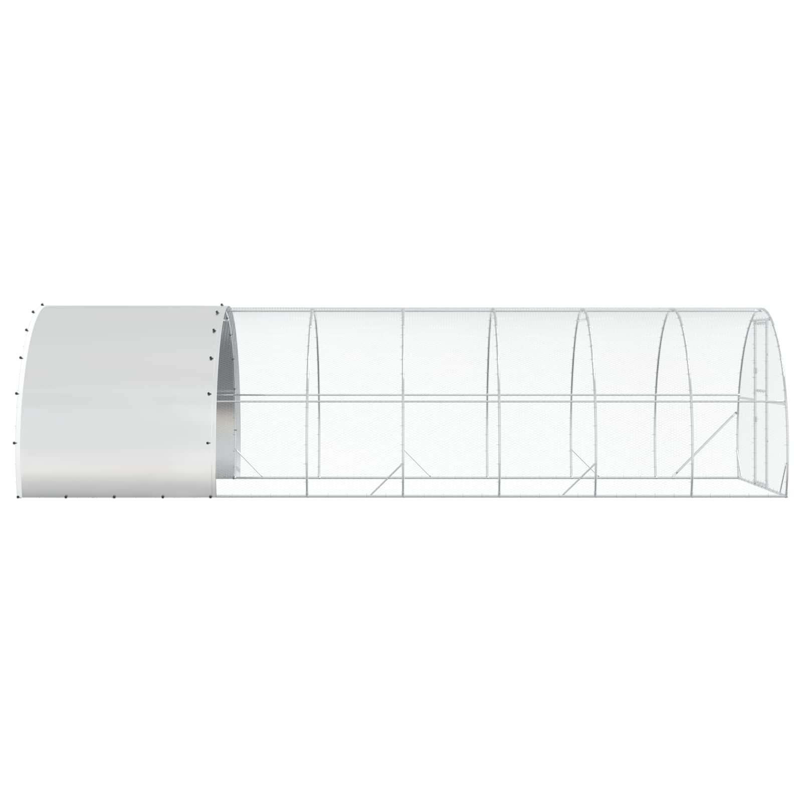 Chicken Coop Silver 800 x 300 x 200 cm Galvanised Steel