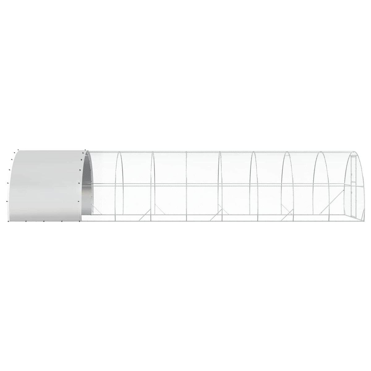 Chicken Coop Silver 1000 x 300 x 200 cm Galvanised Steel