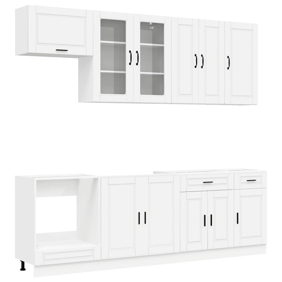 Kitchen Unit PORTO 8 pcs White Engineered Wood