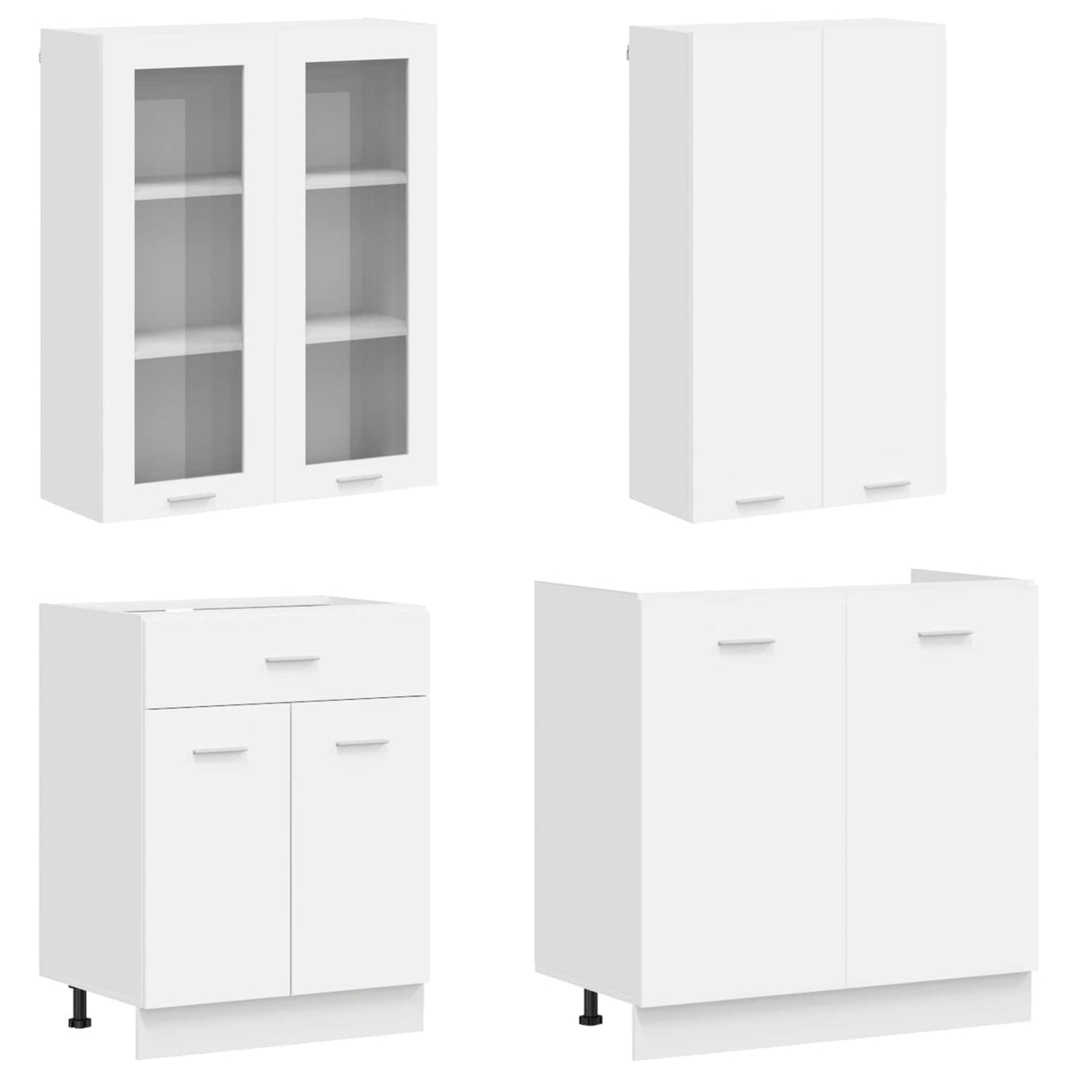 Kitchen Unit LYON 8 pcs White Engineered Wood