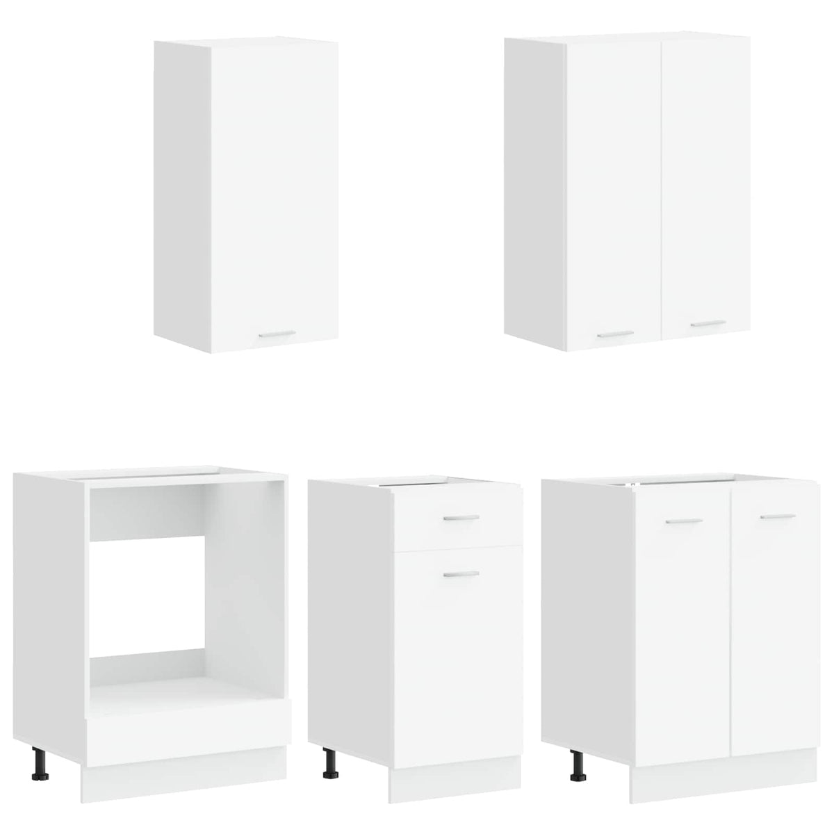 Kitchen Unit LYON 5 pcs White Engineered Wood