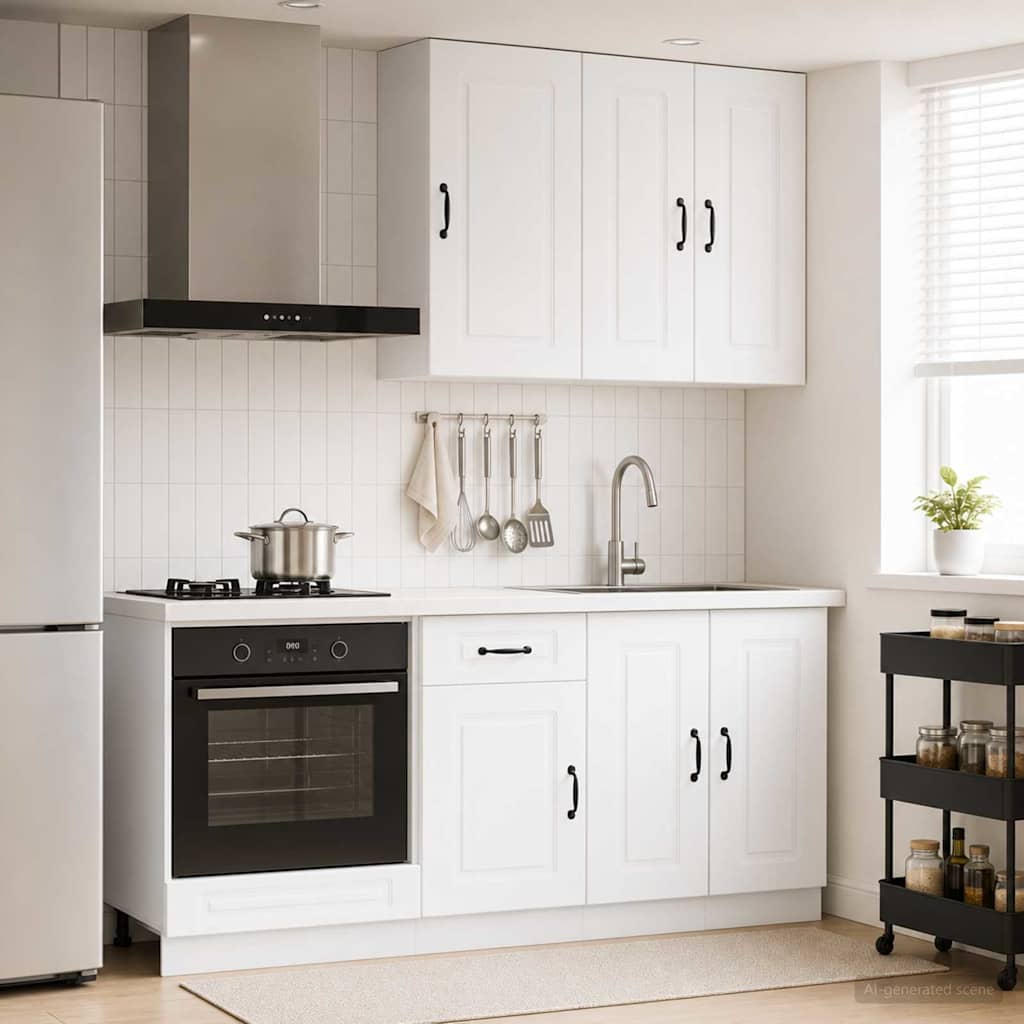 Kitchen Unit KALMAR 5 pcs White Engineered Wood
