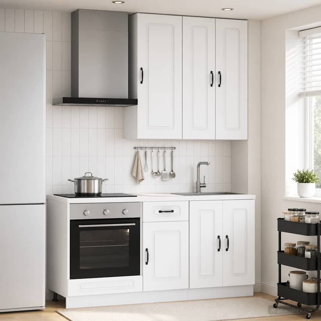 Kitchen Unit KALMAR 5 pcs White Engineered Wood