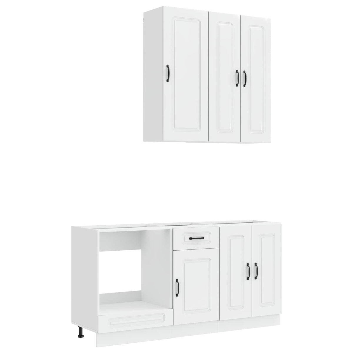 Kitchen Unit KALMAR 5 pcs High Gloss White Engineered Wood