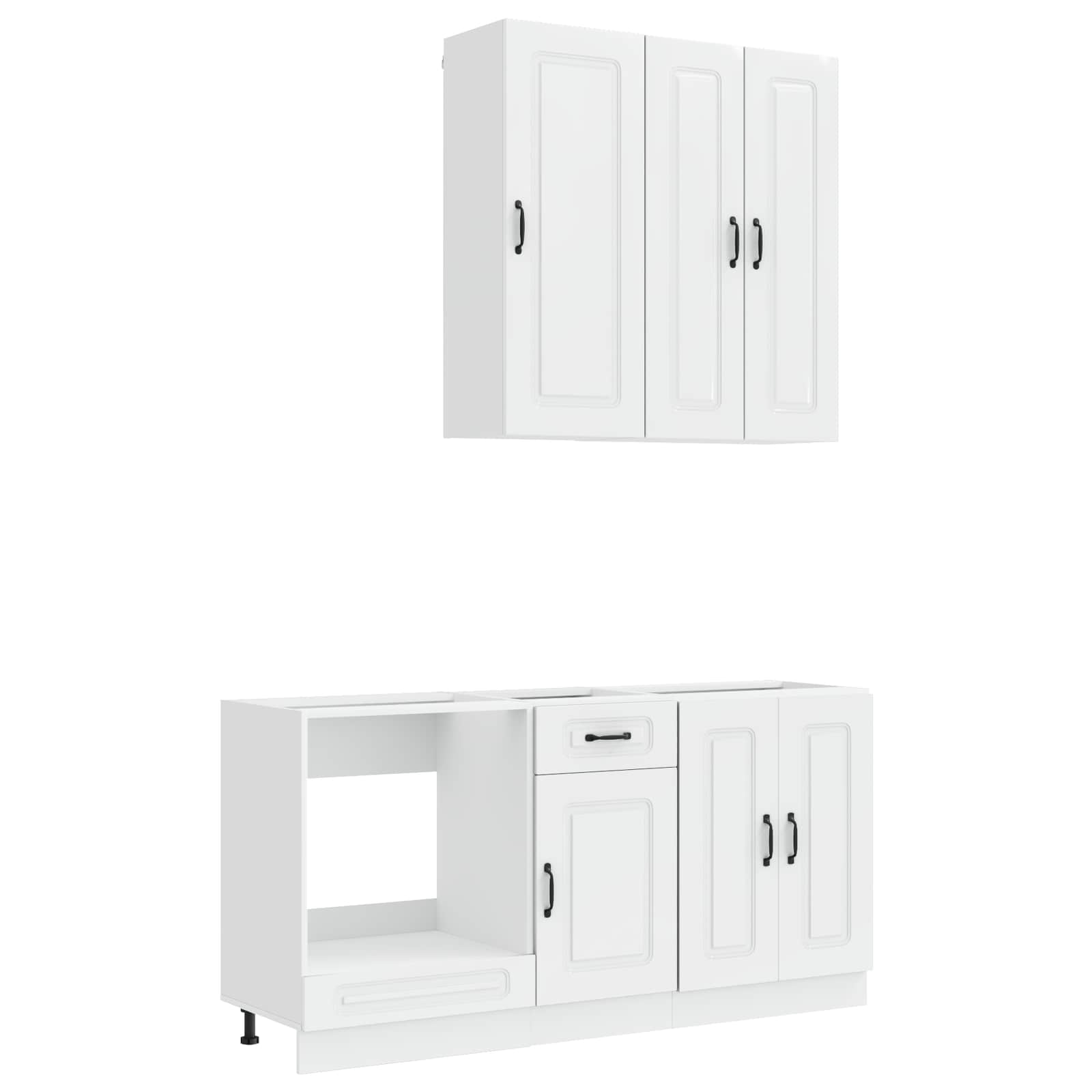 Kitchen Unit KALMAR 5 pcs High Gloss White Engineered Wood
