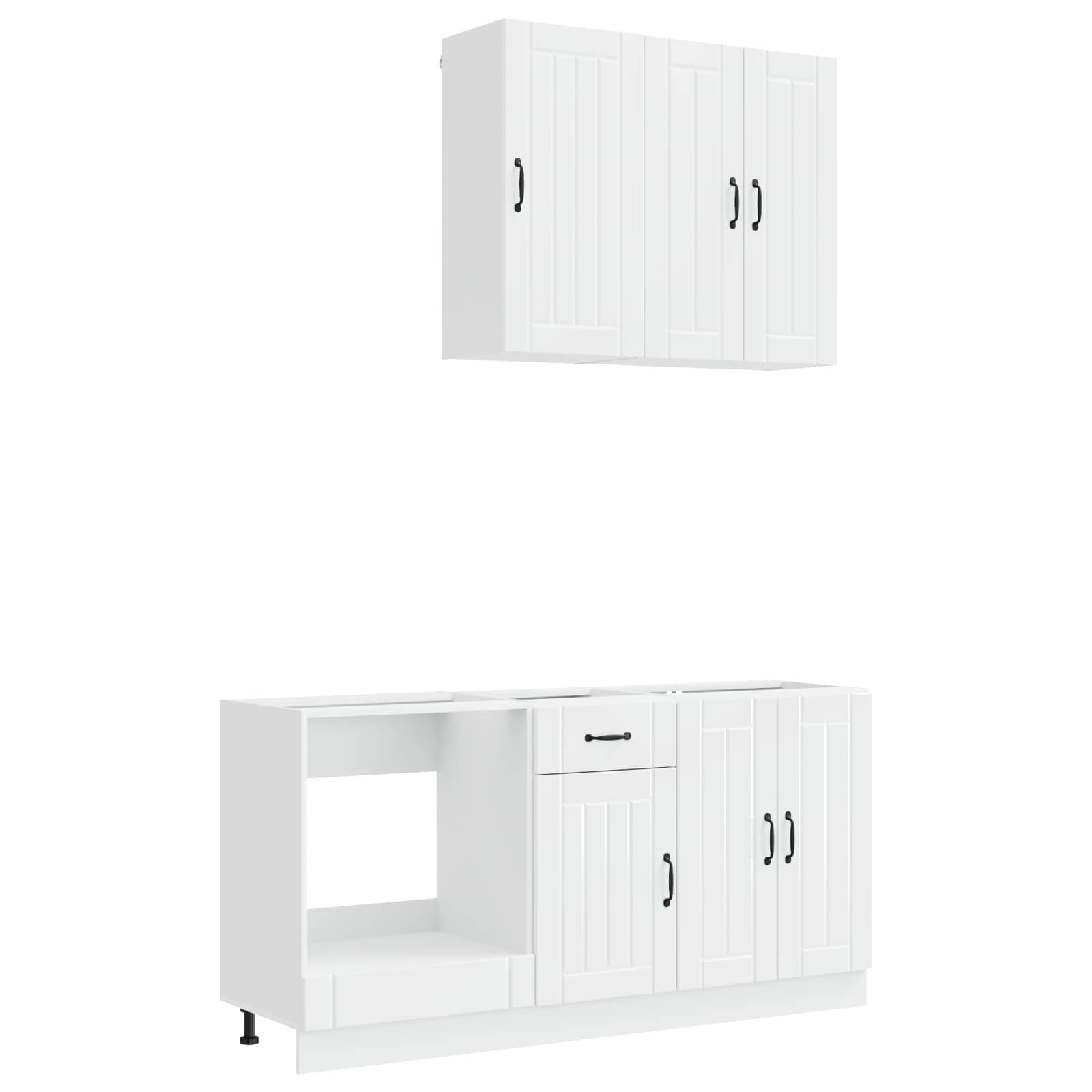 Kitchen Unit LUCCA 5 pcs High Gloss White Engineered Wood