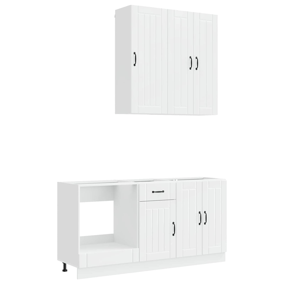 Kitchen Unit LUCCA 5 pcs High Gloss White Engineered Wood