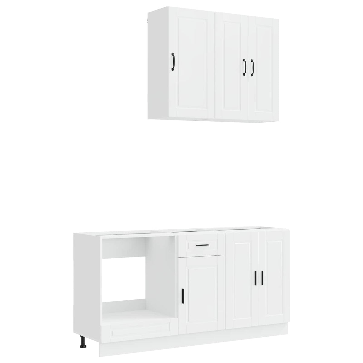 Kitchen Unit PORTO 5 pcs High Gloss White Engineered Wood