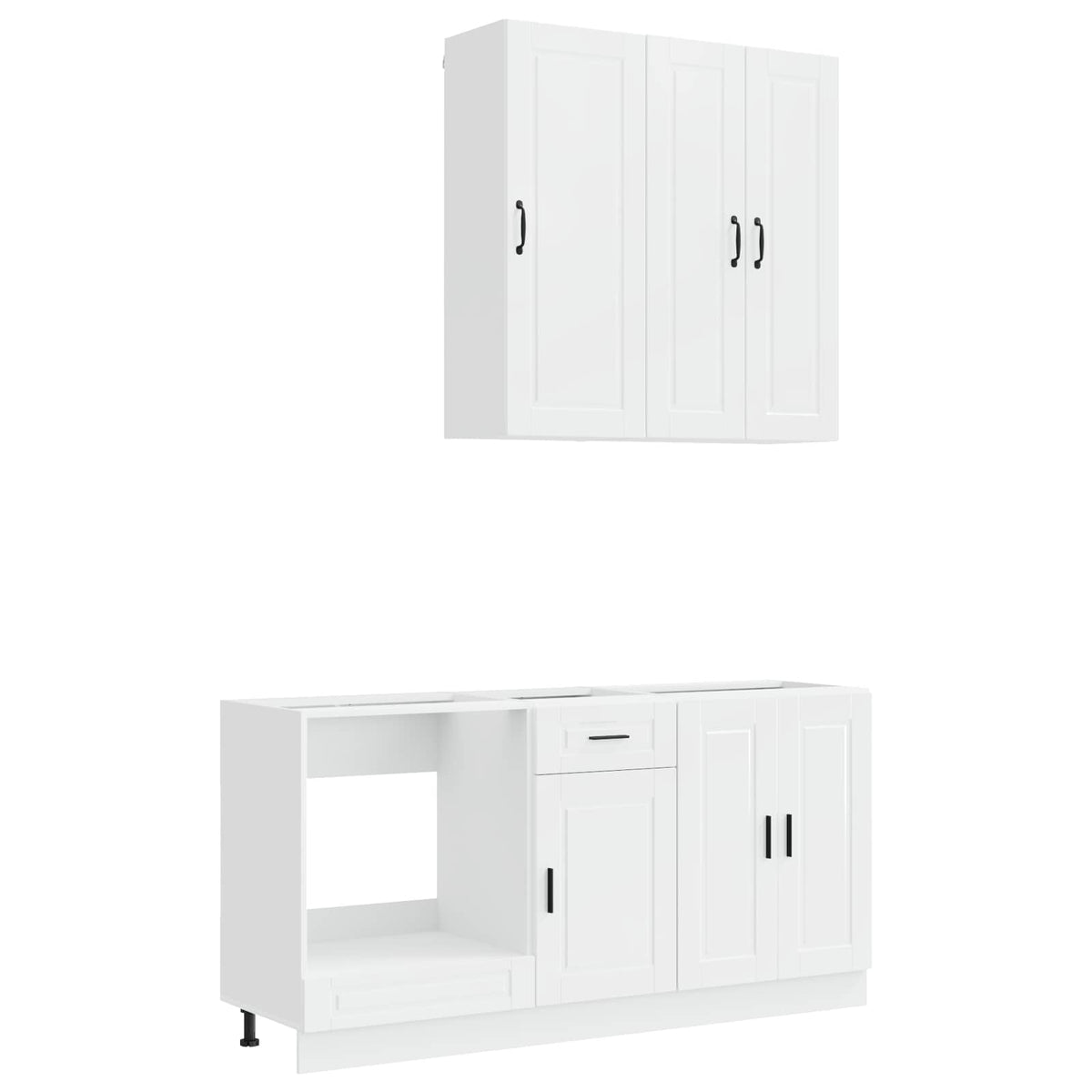 Kitchen Unit PORTO 5 pcs High Gloss White Engineered Wood
