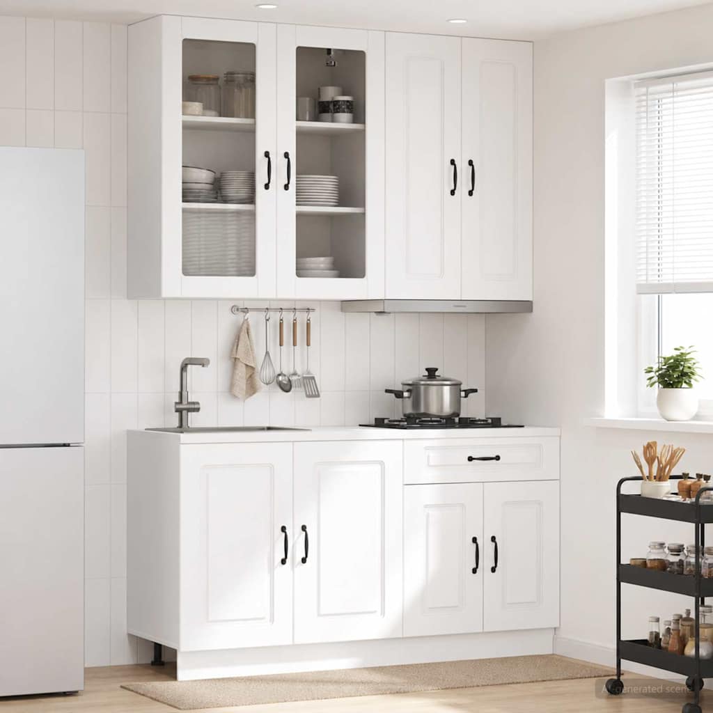Kitchen Unit KALMAR 4 pcs White Engineered Wood