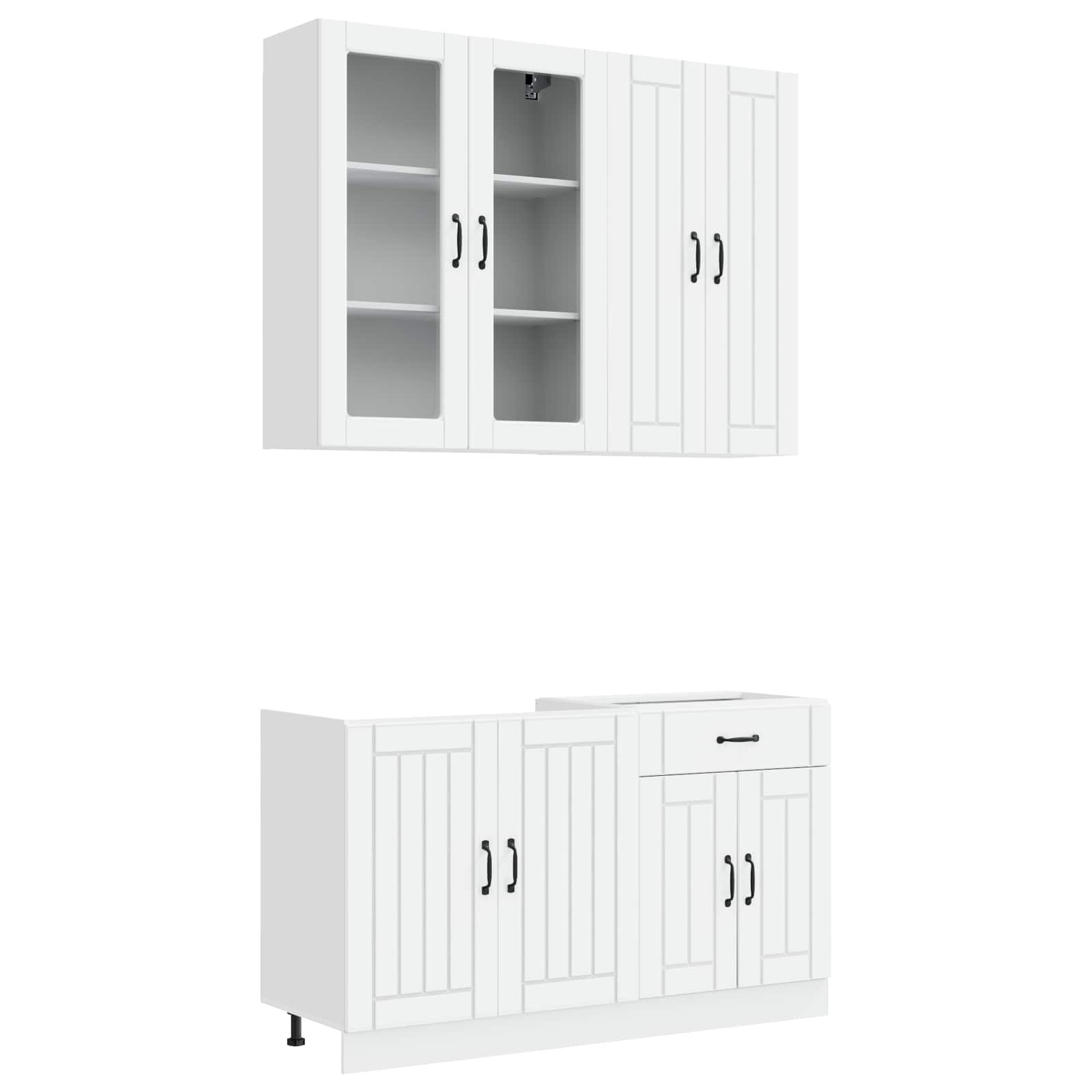 Kitchen Unit LUCCA 4 pcs White Engineered Wood