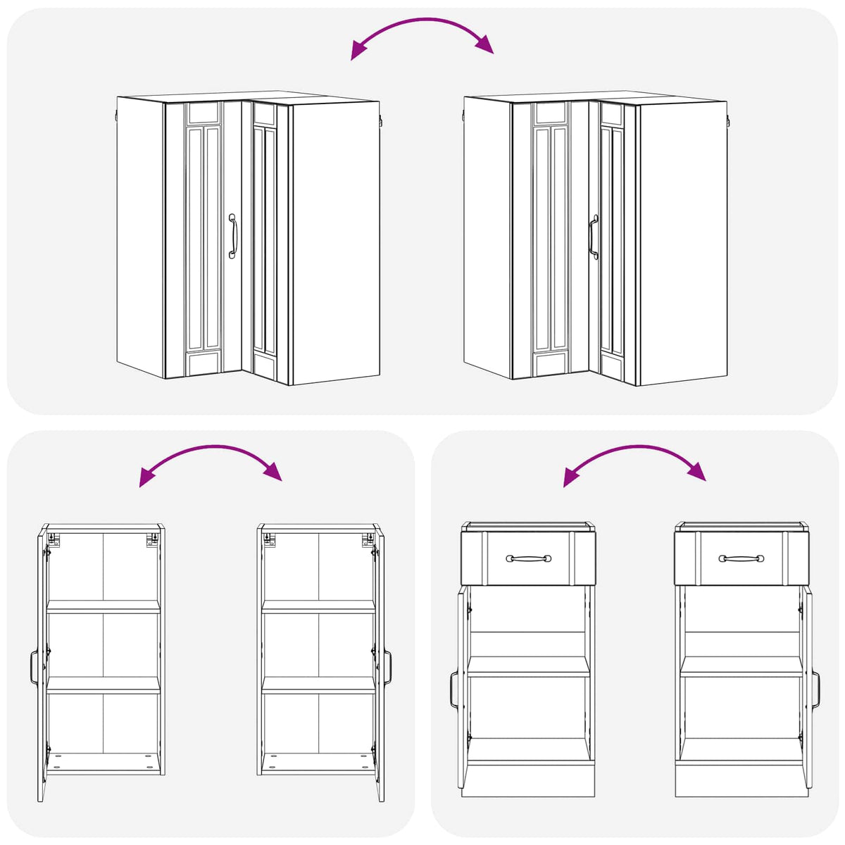 Kitchen Unit LUCCA 8 pcs High Gloss White Engineered Wood