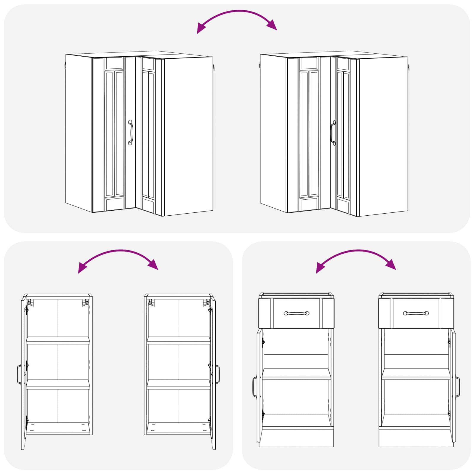 Kitchen Unit LUCCA 8 pcs High Gloss White Engineered Wood