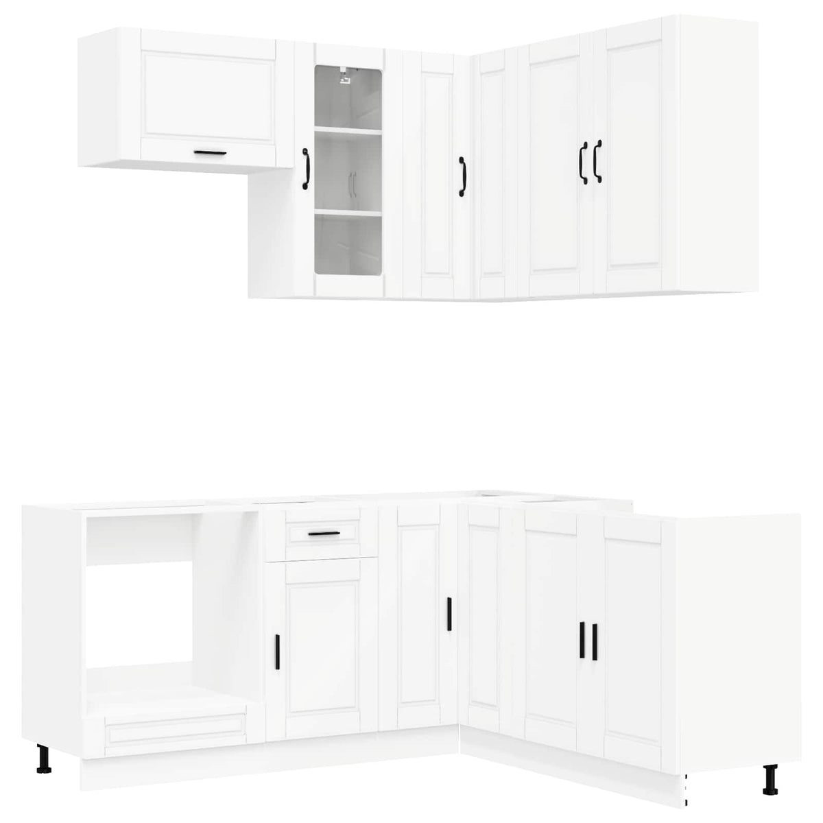 Kitchen Unit PORTO 8 pcs White Engineered Wood