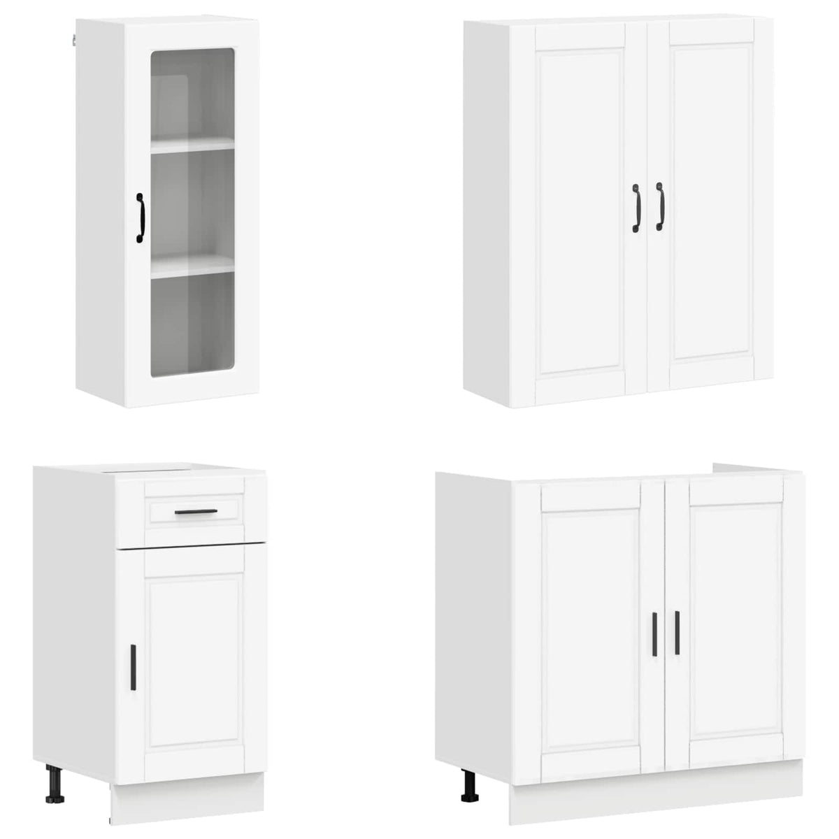 Kitchen Unit PORTO 8 pcs White Engineered Wood