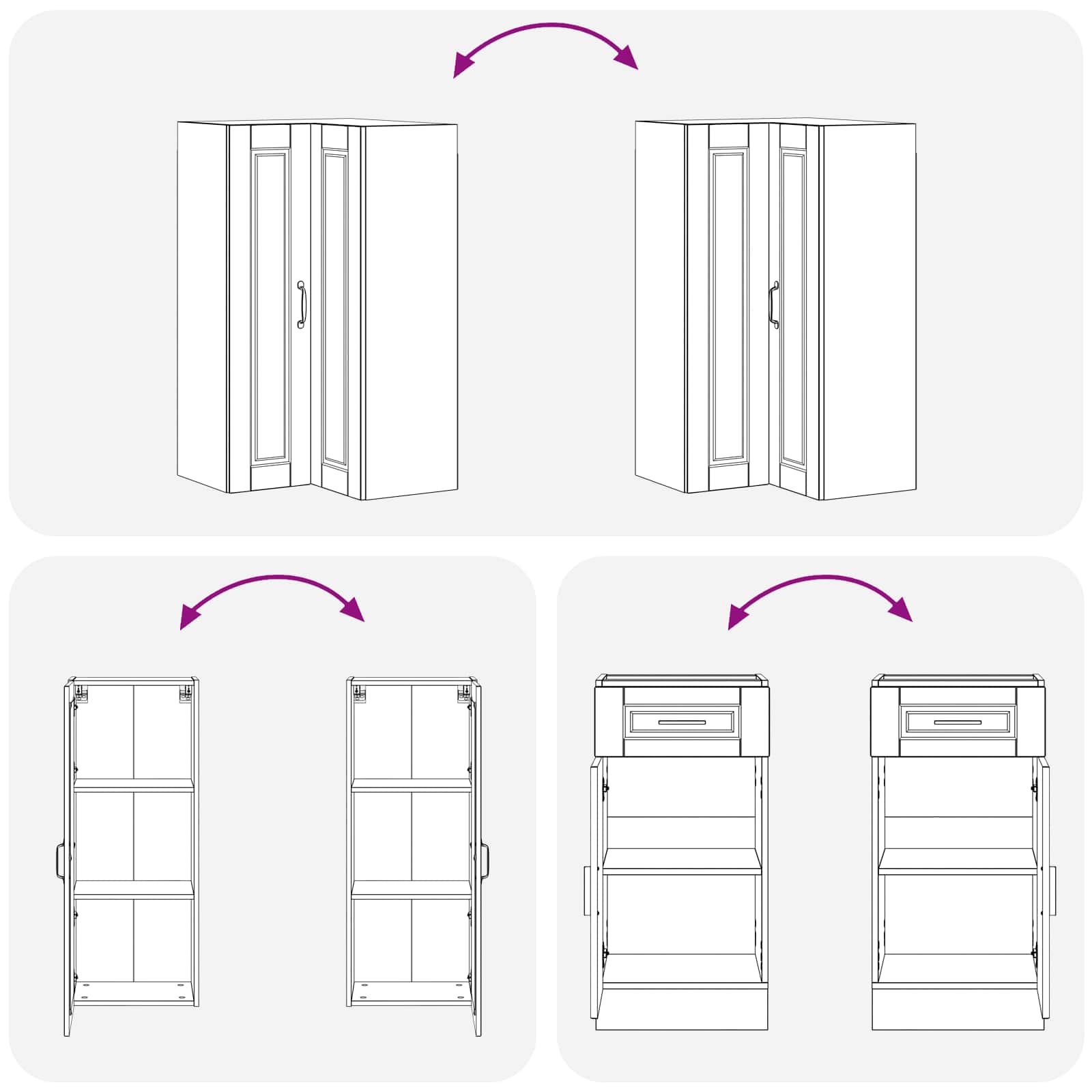 Kitchen Unit PORTO 8 pcs High Gloss White Engineered Wood