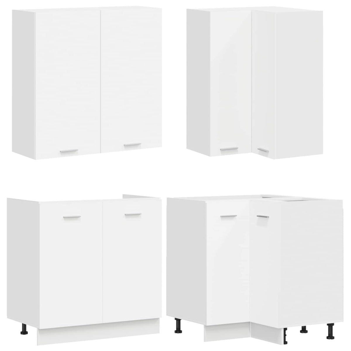Kitchen Unit LYON 8 pcs White Engineered Wood