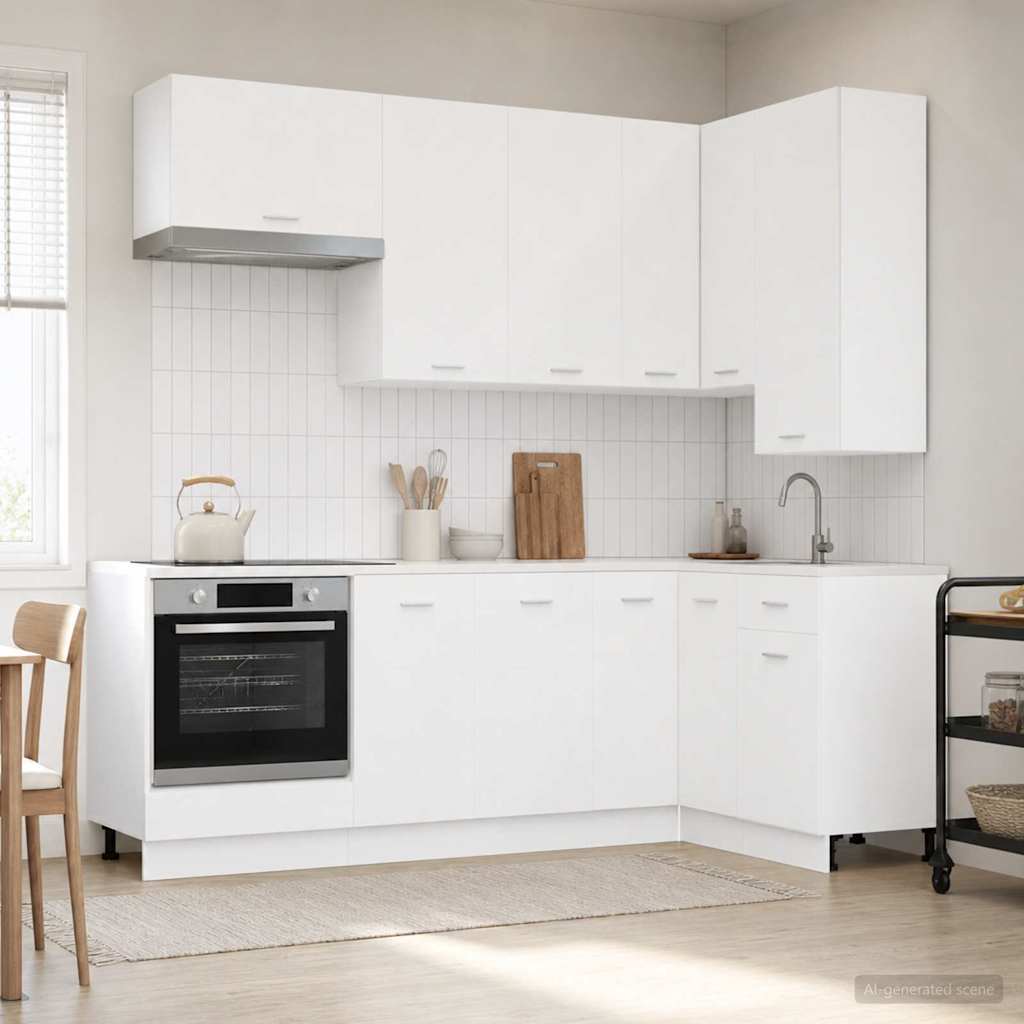 Kitchen Unit LYON 8 pcs White Engineered Wood