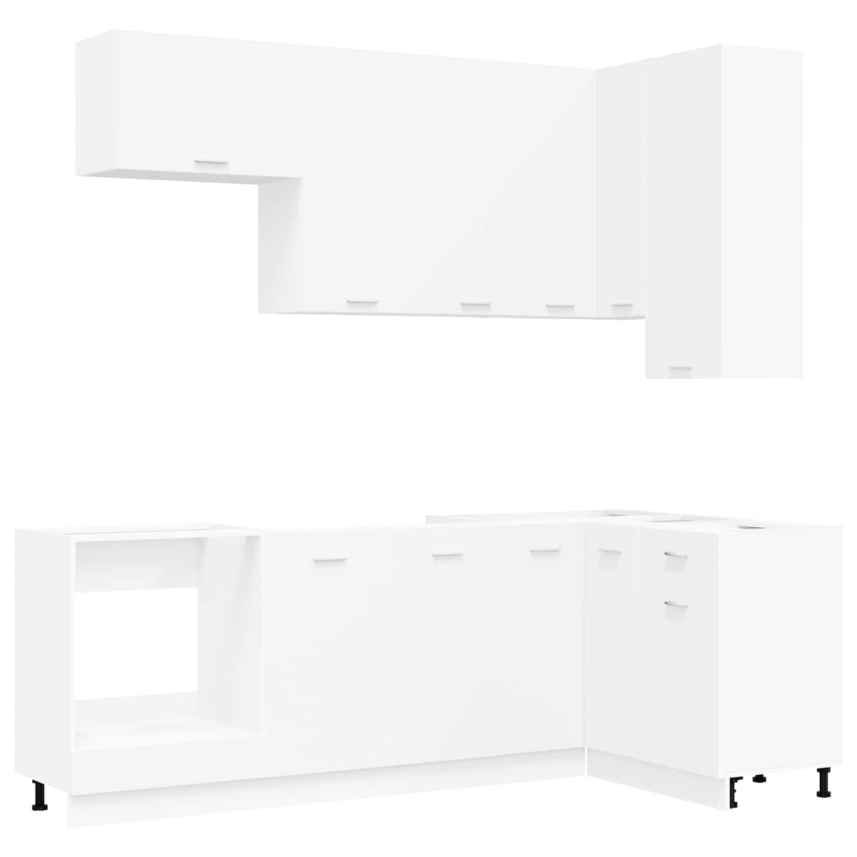 Kitchen Unit LYON 8 pcs White Engineered Wood