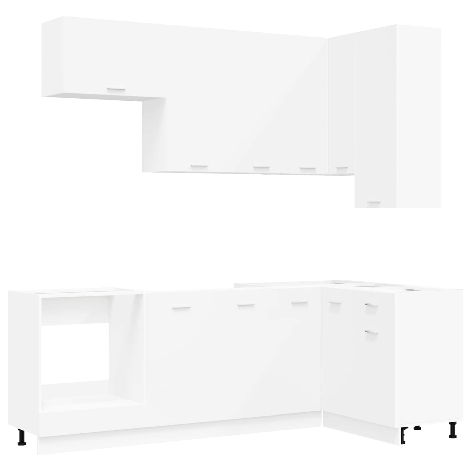 Kitchen Unit LYON 8 pcs White Engineered Wood