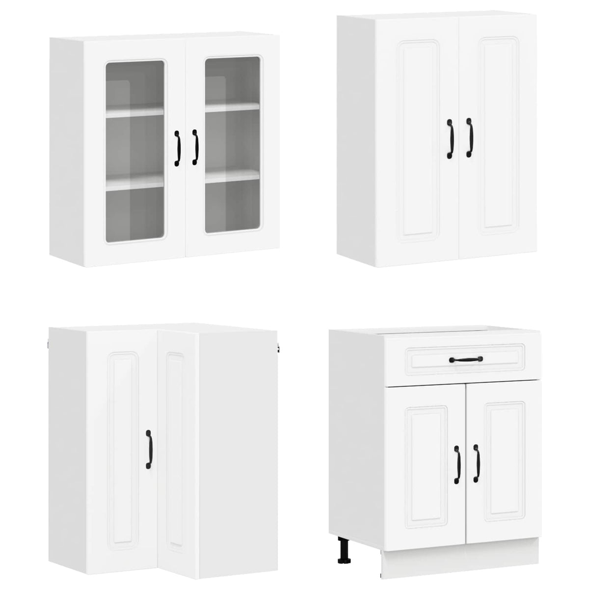 Kitchen Unit KALMAR 8 pcs White Engineered Wood