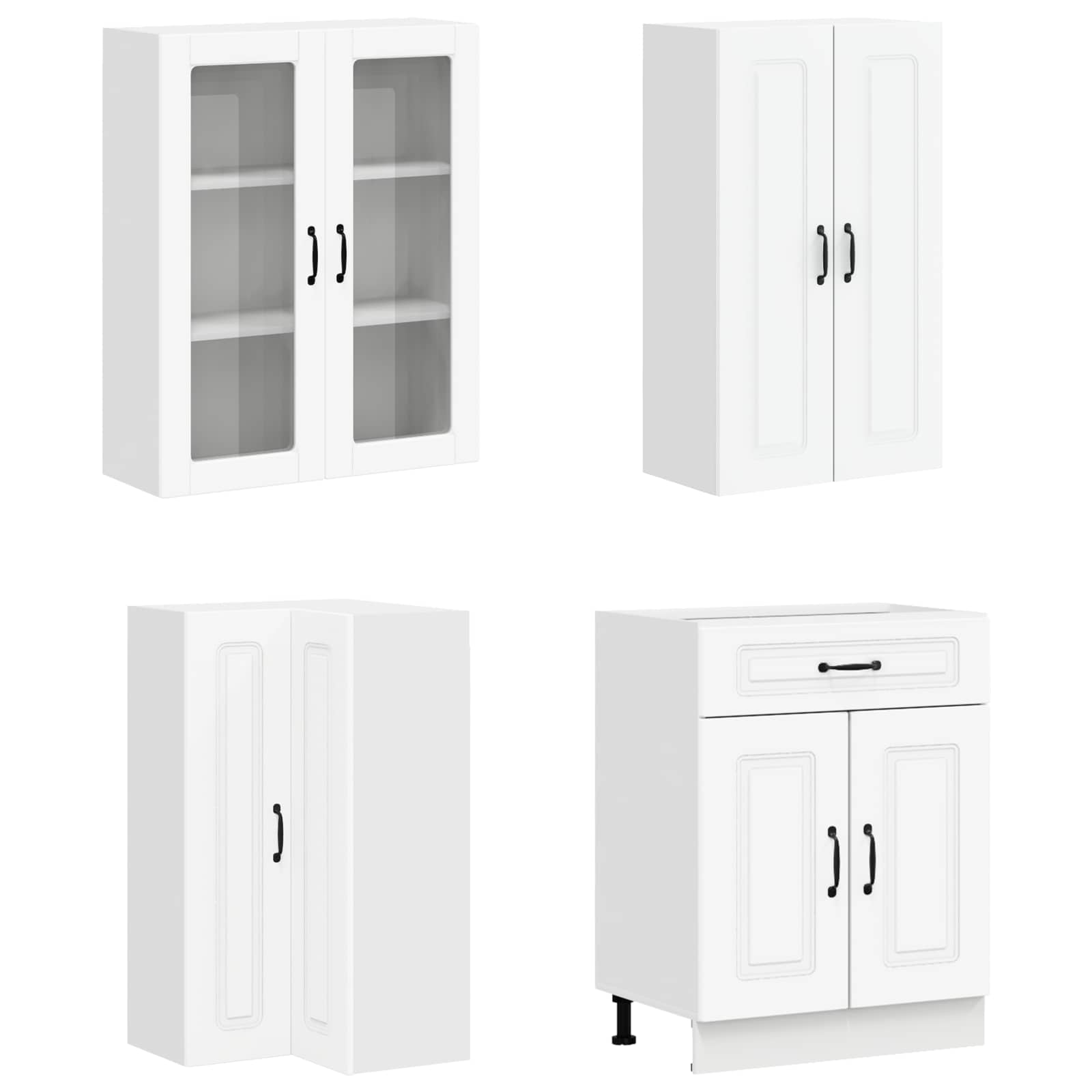 Kitchen Unit KALMAR 8 pcs White Engineered Wood