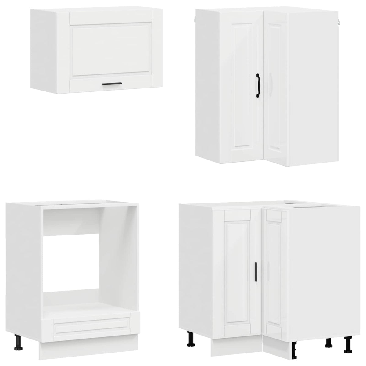 Kitchen Unit PORTO 8 pcs High Gloss White Engineered Wood